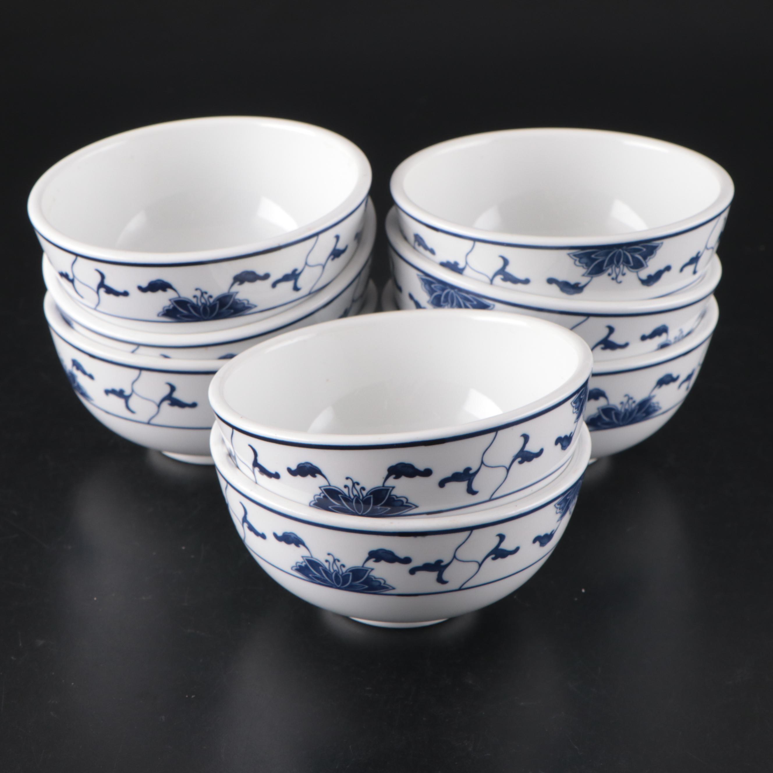 Chinese Tatung Blue and White Ceramic Dinnerware
