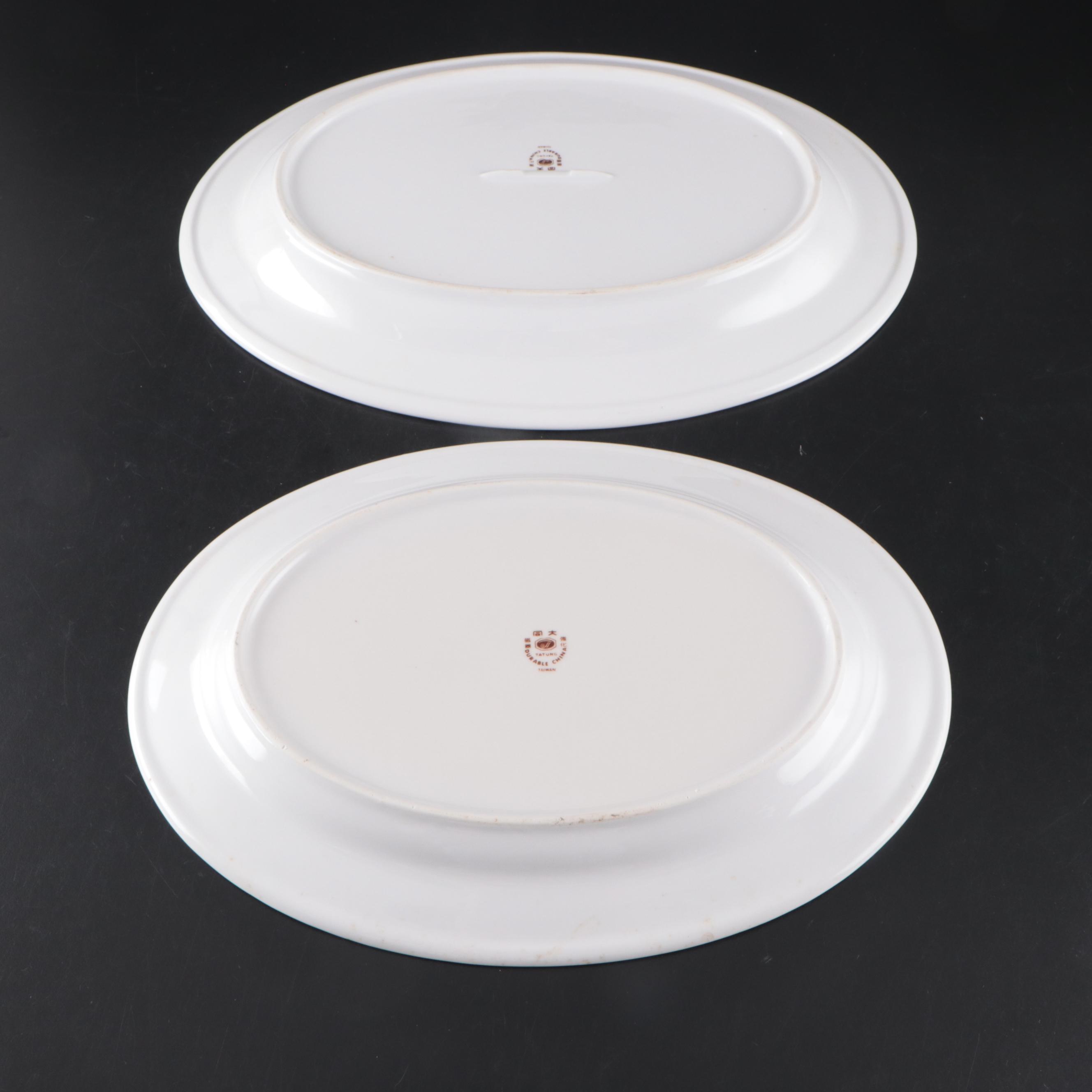 Chinese Tatung Blue and White Ceramic Dinnerware