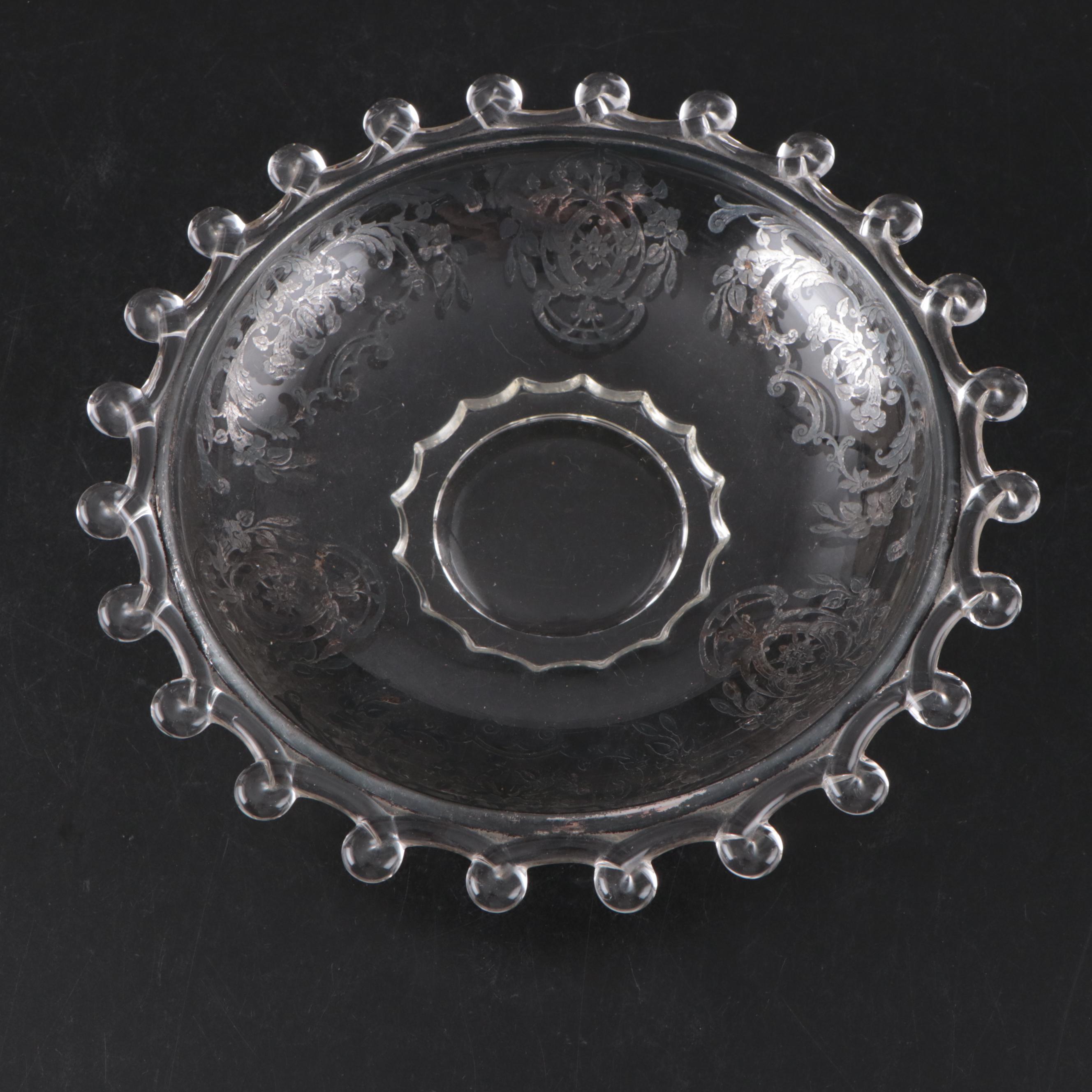 Heisey with Other Silver Overlay Glass Tableware