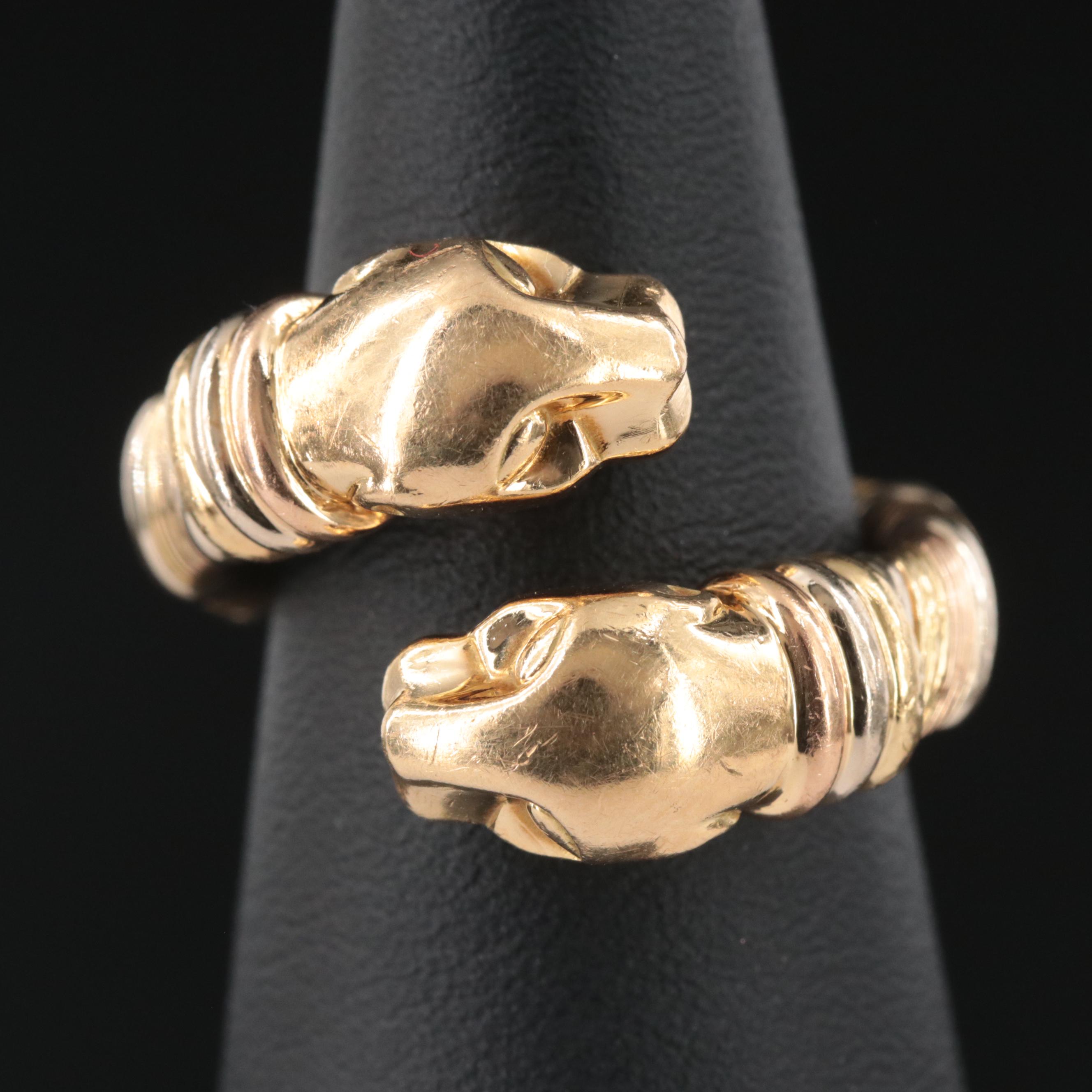 Cartier Panthère de Cartier 18K Tri-Color Gold Wrap Ring