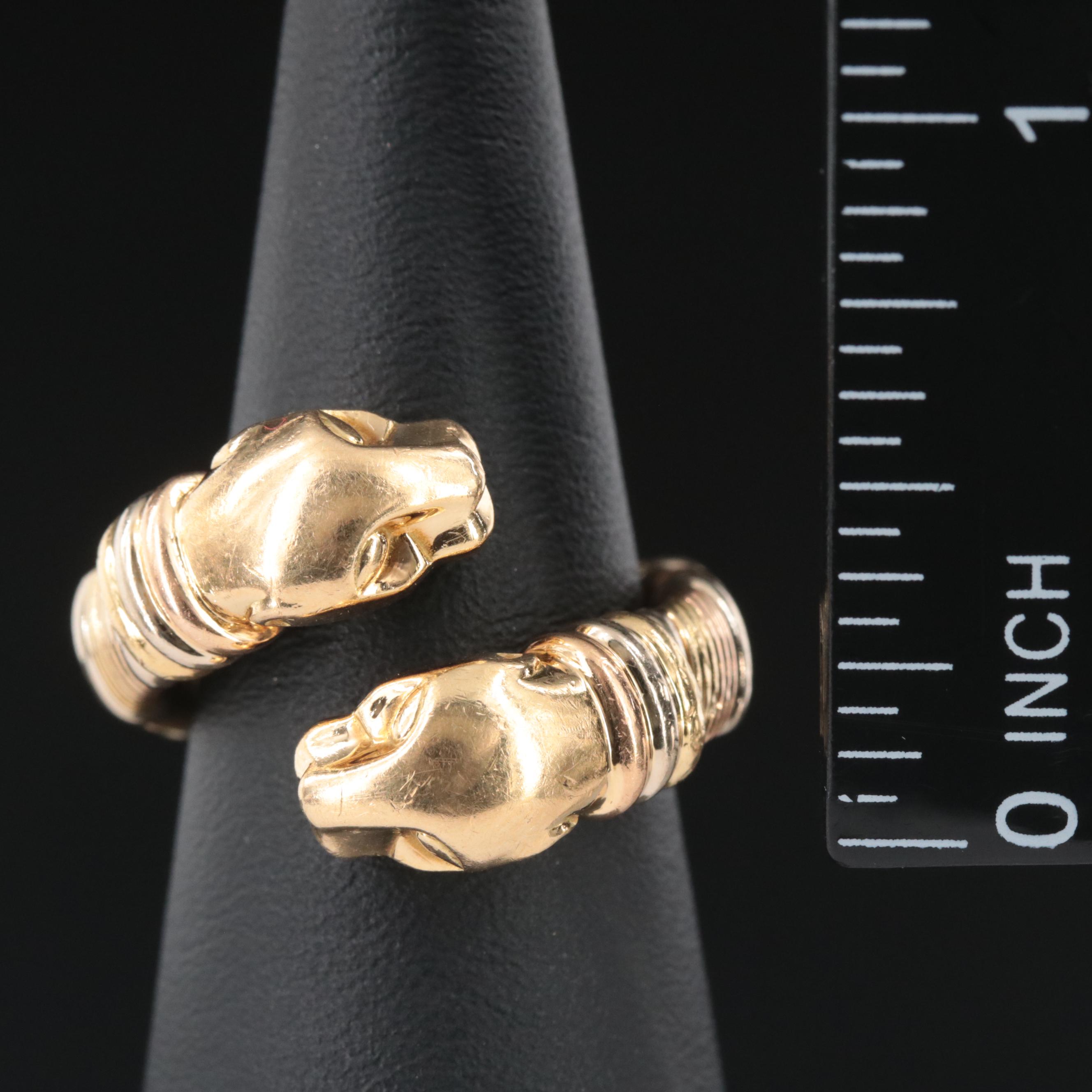 Cartier Panthère de Cartier 18K Tri-Color Gold Wrap Ring