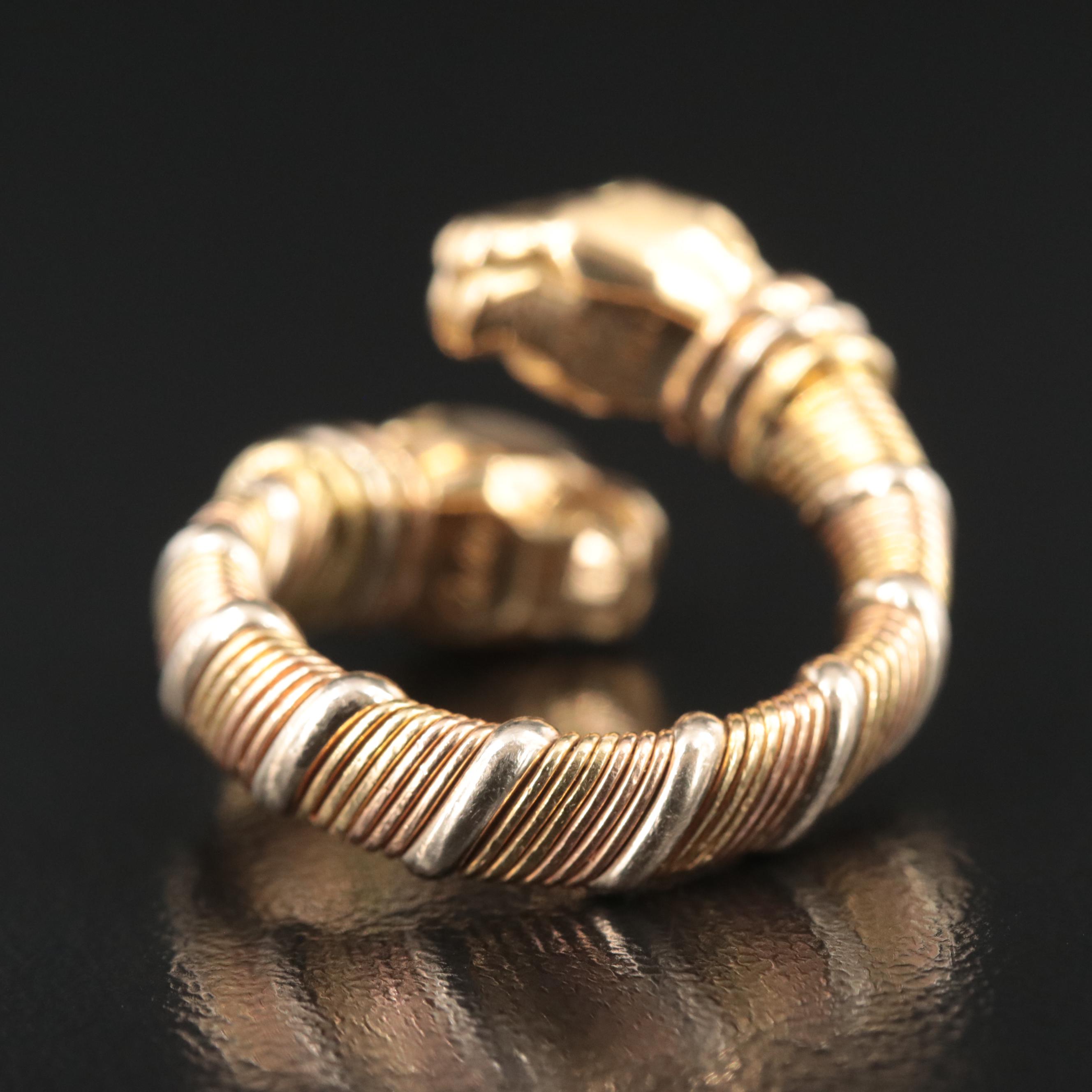 Cartier Panthère de Cartier 18K Tri-Color Gold Wrap Ring