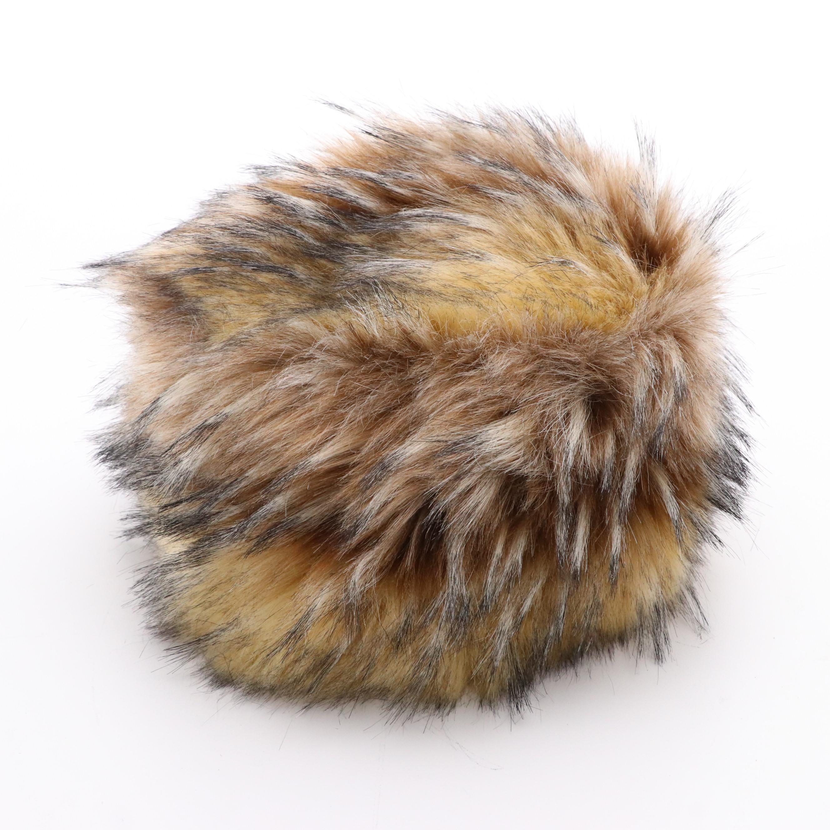 Donna Salyers Faux Wolf Fur Russian Style Hat, Other Faux Fur Beanie