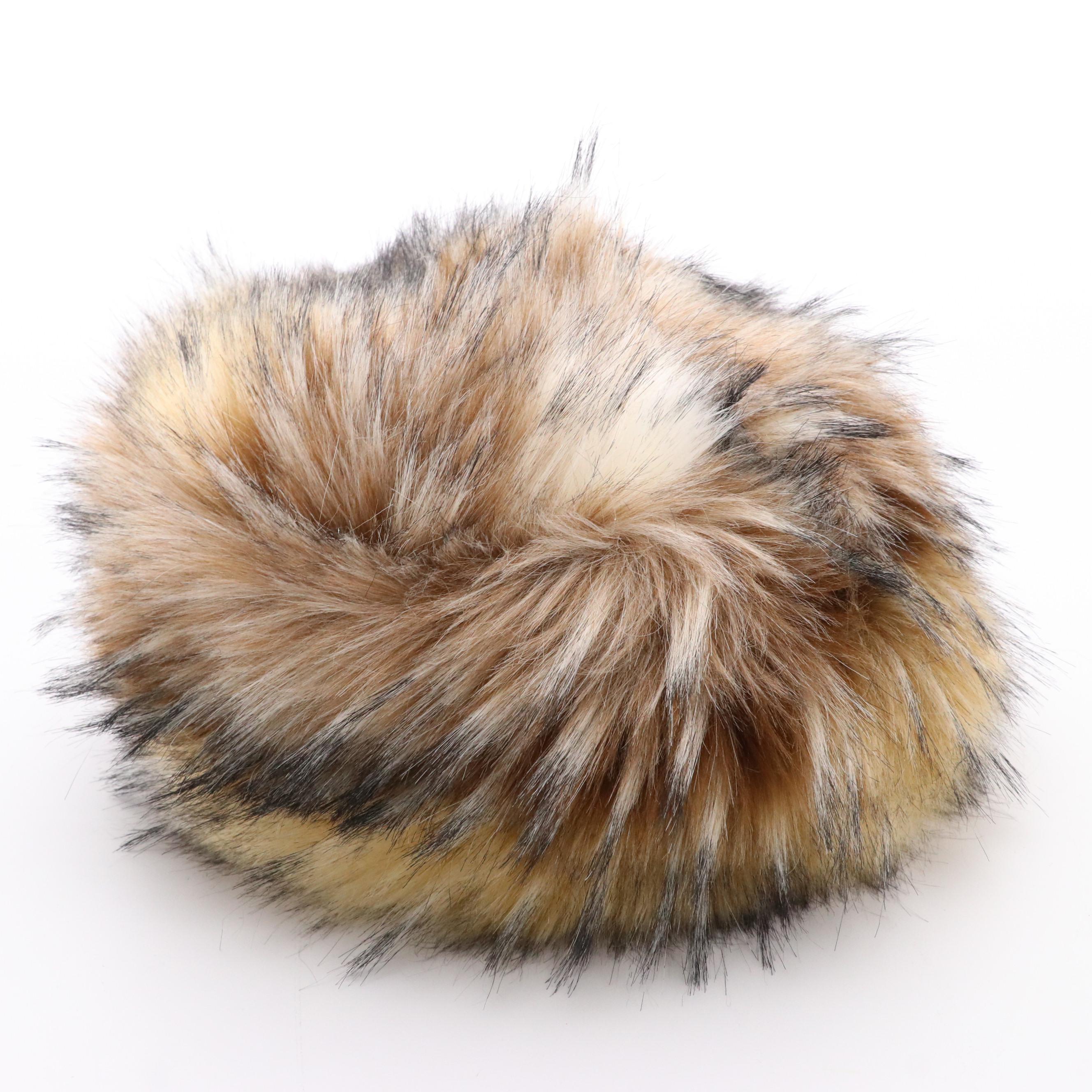 Donna Salyers Faux Wolf Fur Russian Style Hat, Other Faux Fur Beanie