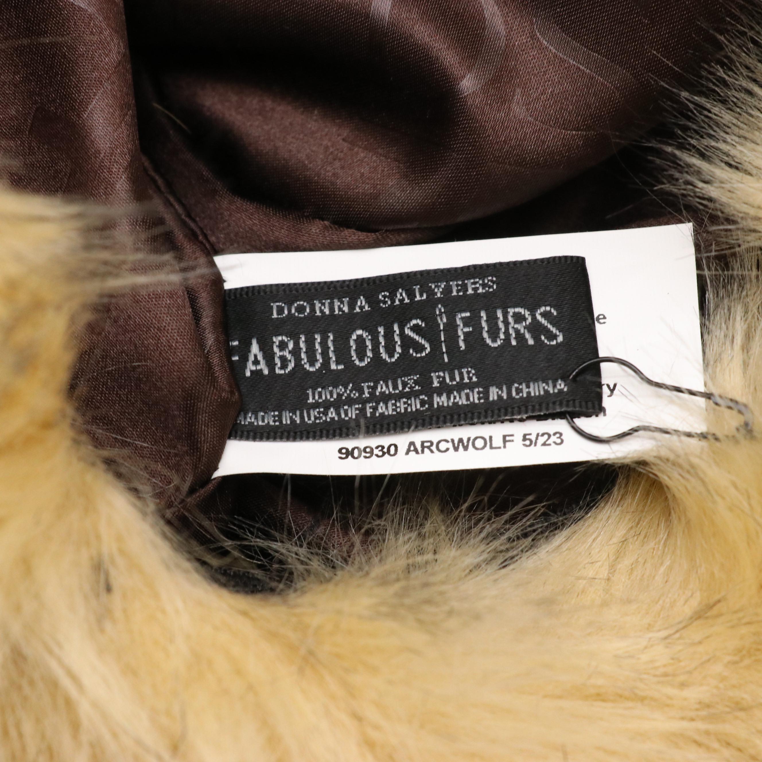 Donna Salyers Faux Wolf Fur Russian Style Hat, Other Faux Fur Beanie