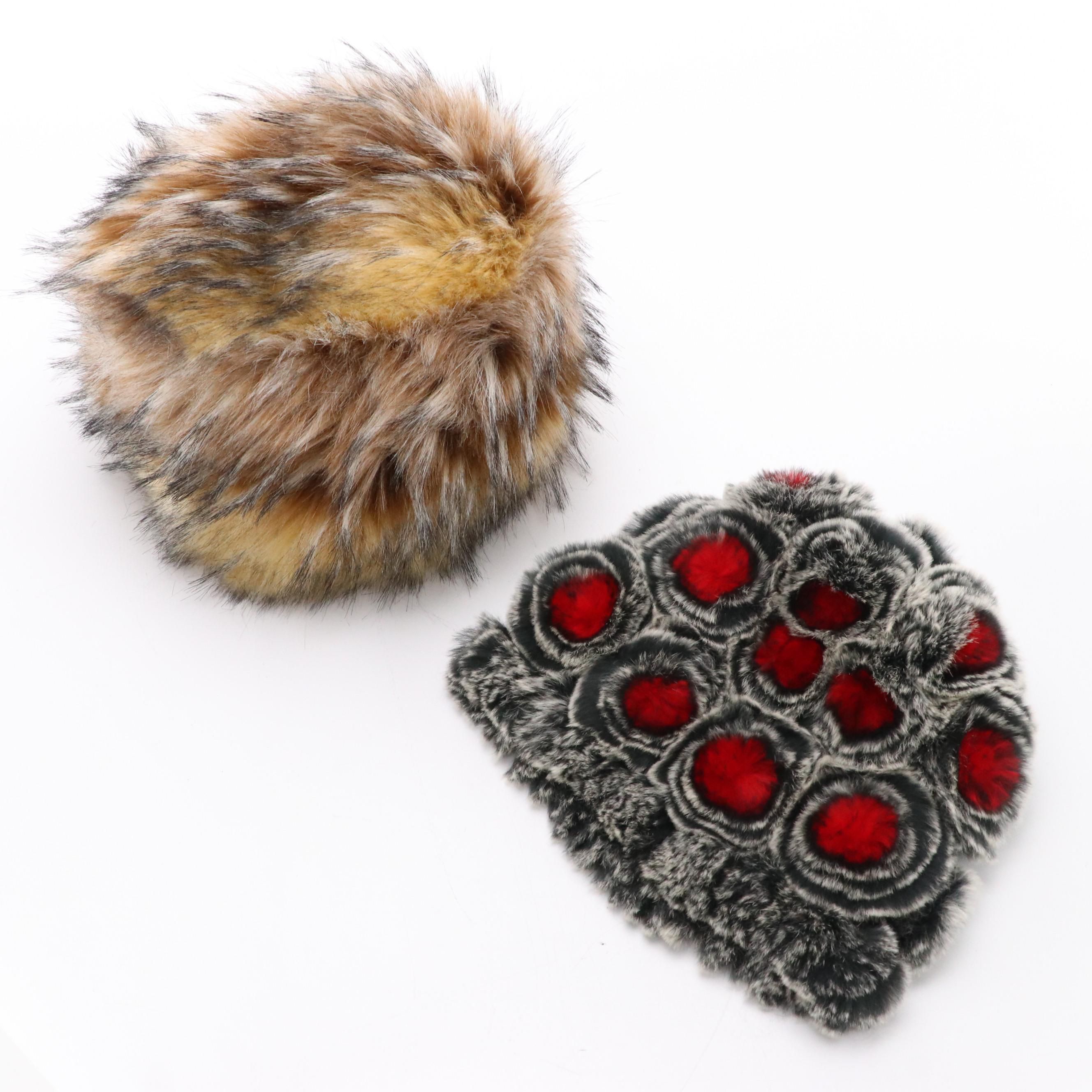 Donna Salyers Faux Wolf Fur Russian Style Hat, Other Faux Fur Beanie