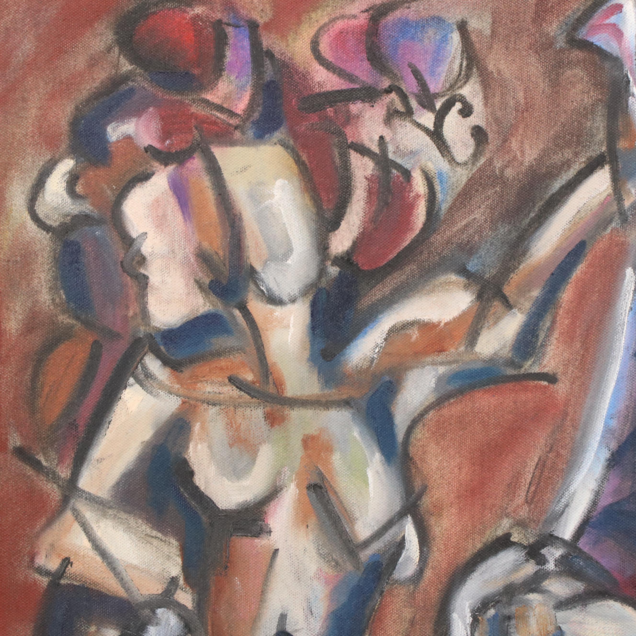 Oil Painting Attributed to Rob Rapp, "Salome and Her Silver Platter"