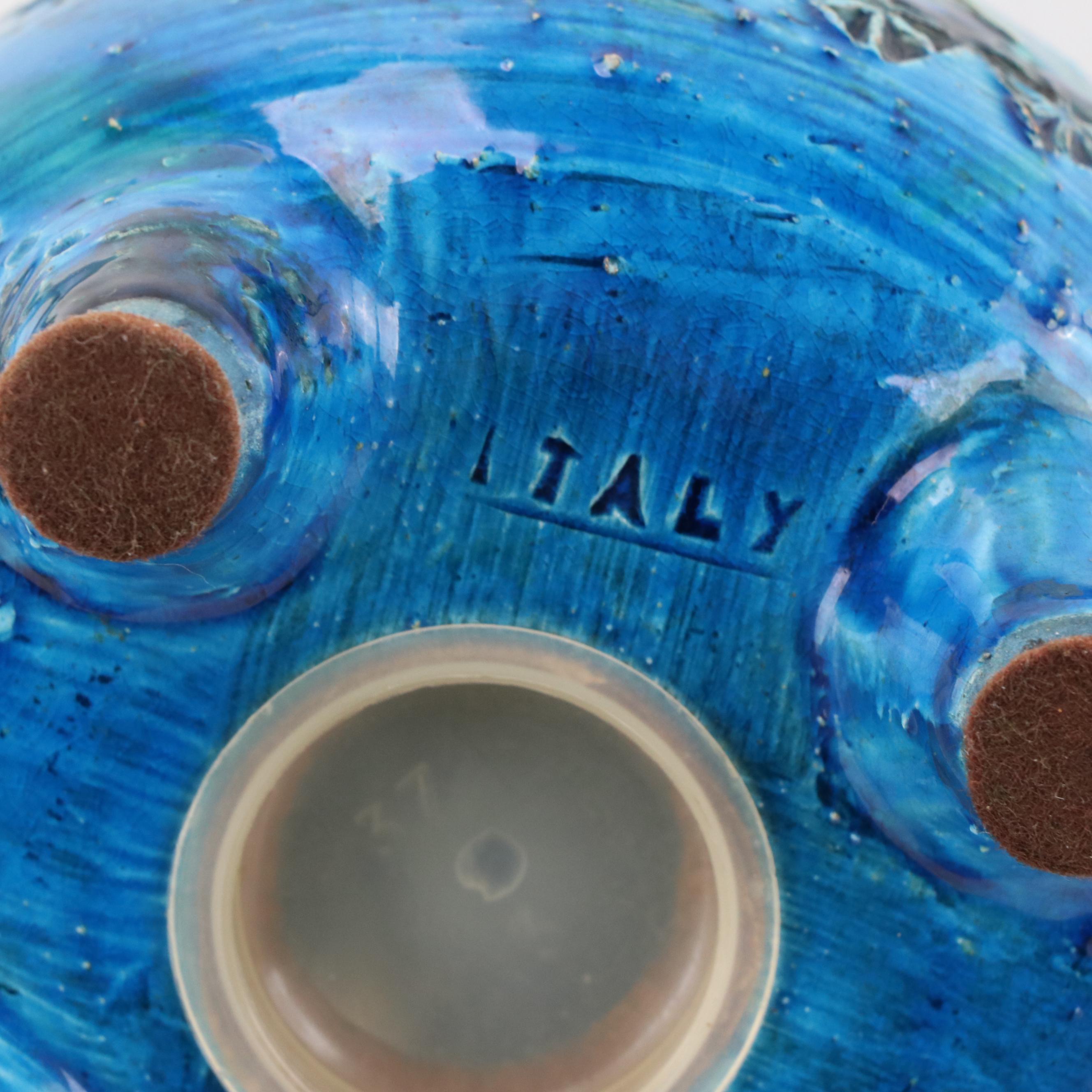 Aldo Londi for Bitossi "Rimini Blue" Ceramic Bulldog, Mid-20th Century