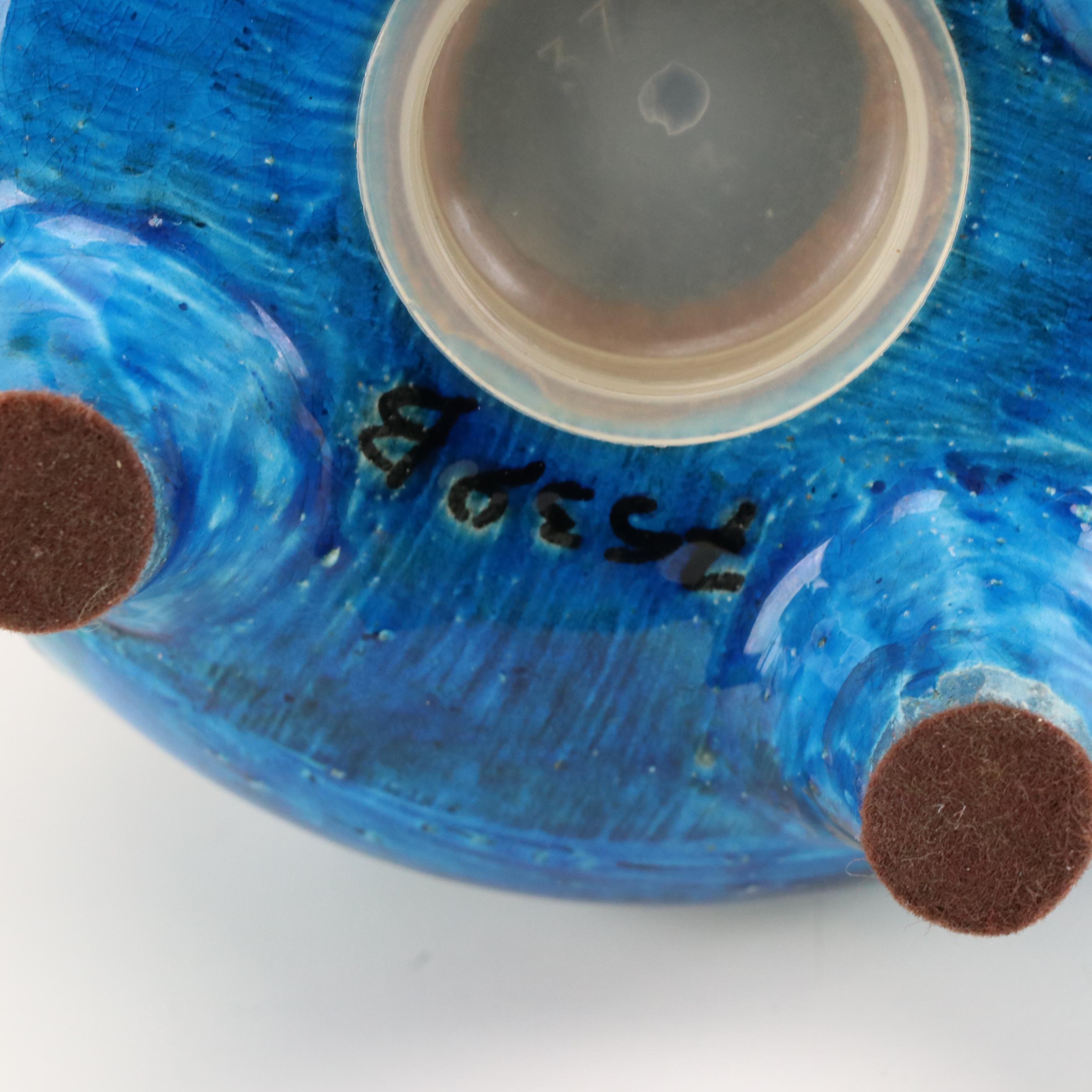 Aldo Londi for Bitossi "Rimini Blue" Ceramic Bulldog, Mid-20th Century