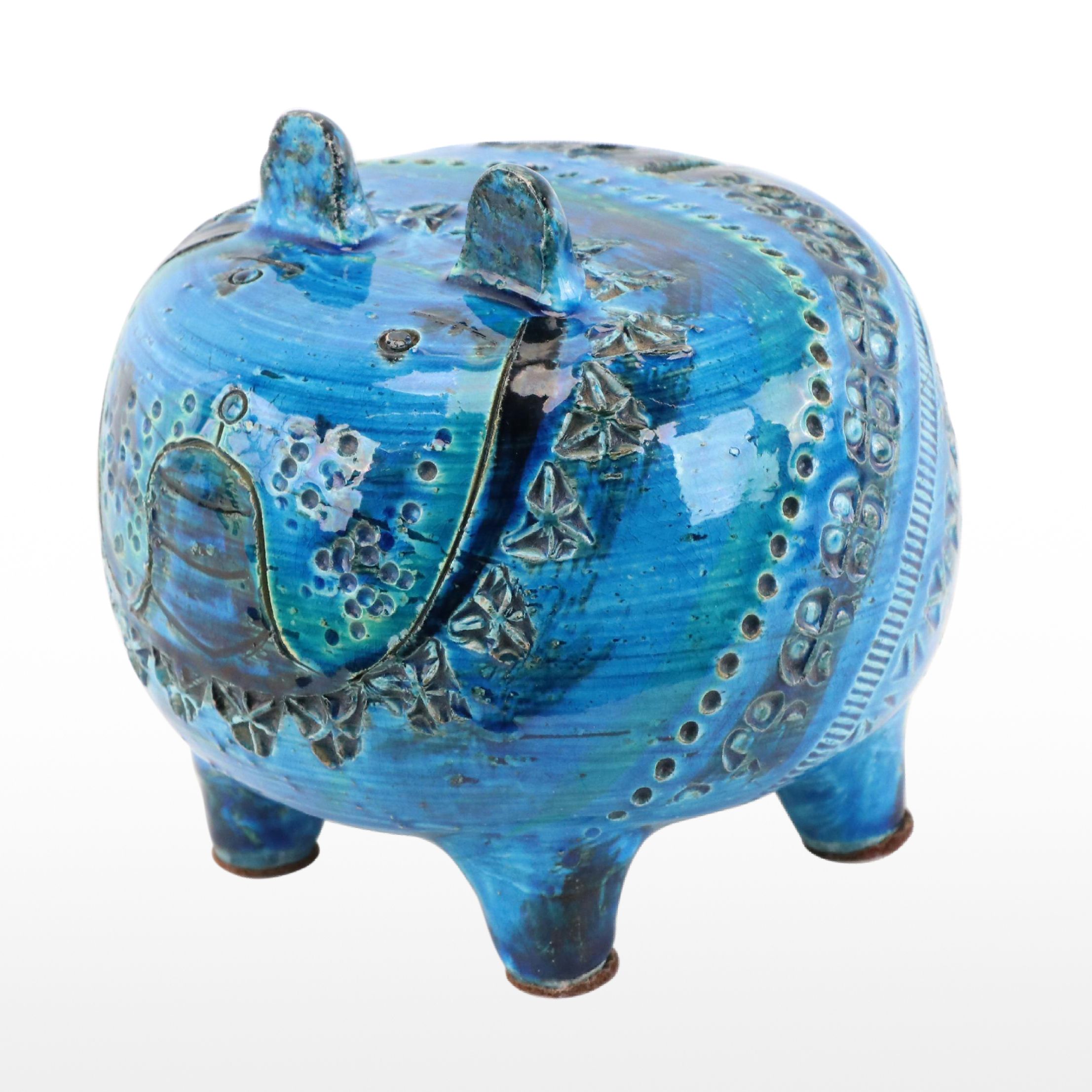 Aldo Londi for Bitossi "Rimini Blue" Ceramic Bulldog, Mid-20th Century