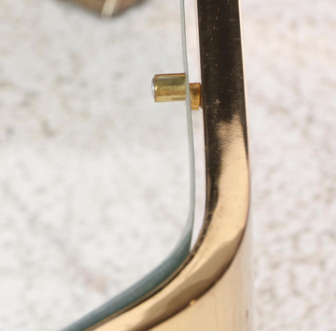 Hollywood Regency Style Brass-Patinated Metal and Glass Top Coffee Table