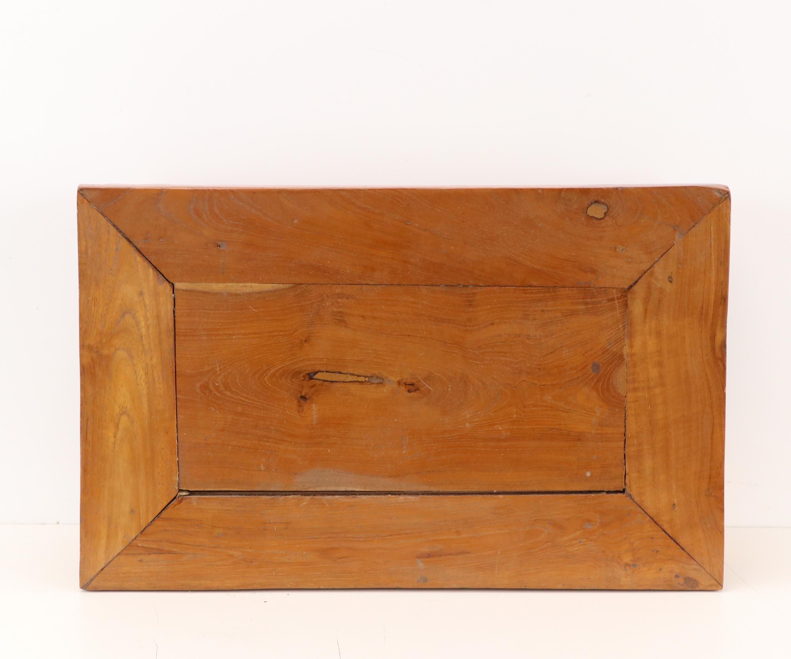 Southeast Asian Wood Statue of Ganesha with Plinth, Early to Mid-20th Century