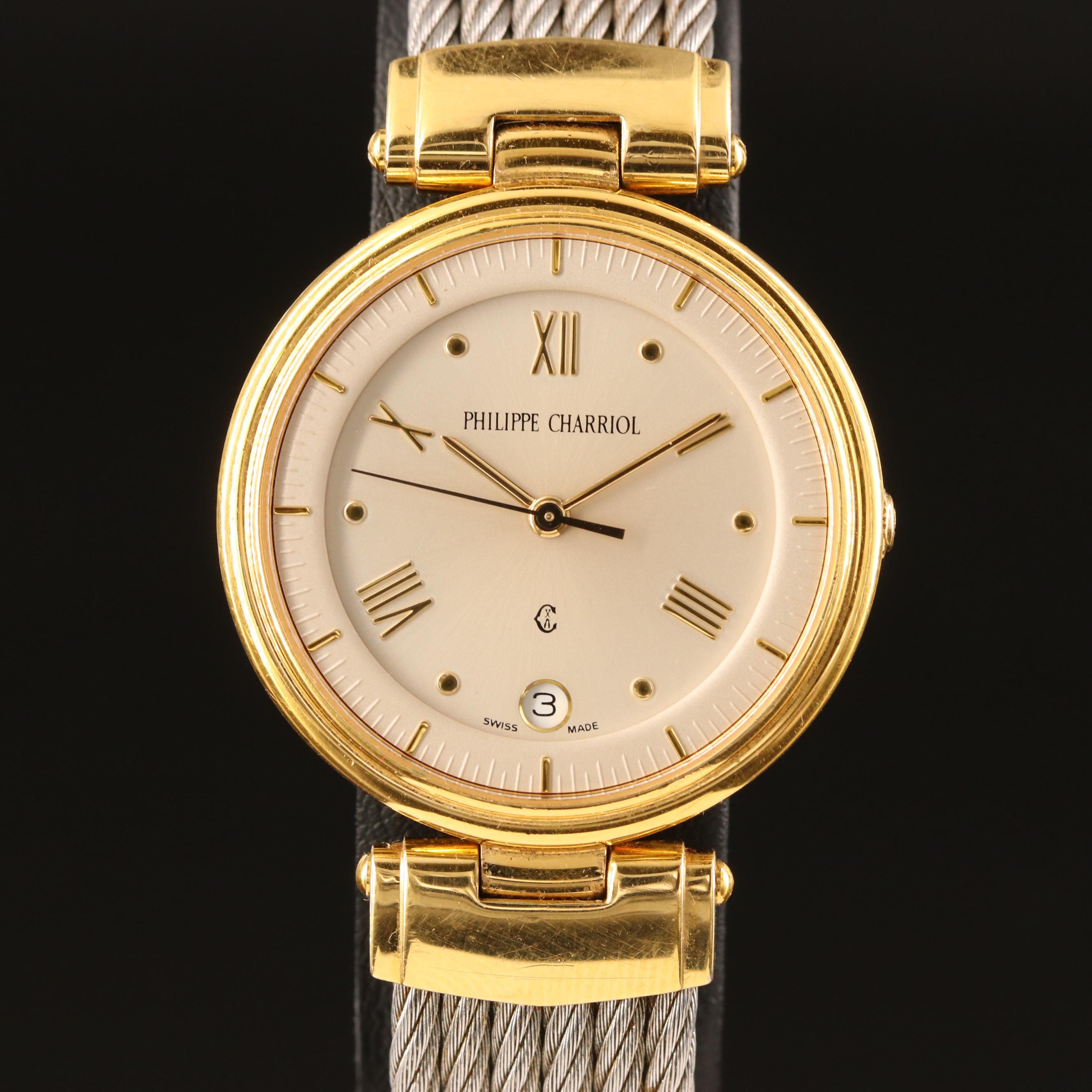 Philippe Charriol Date Two-Tone Watch