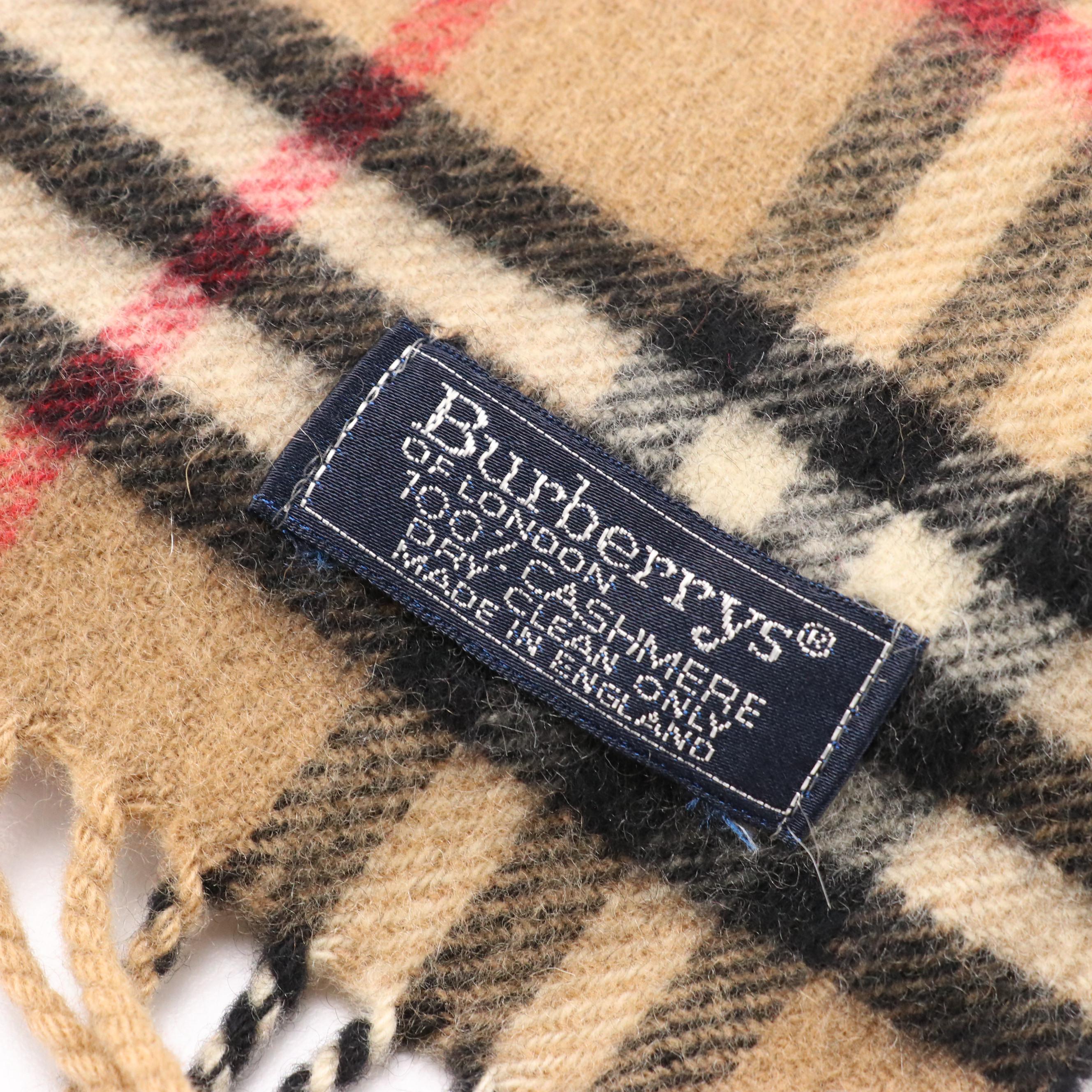 Burberrys of London Nova Check Cashmere Fringe Scarf