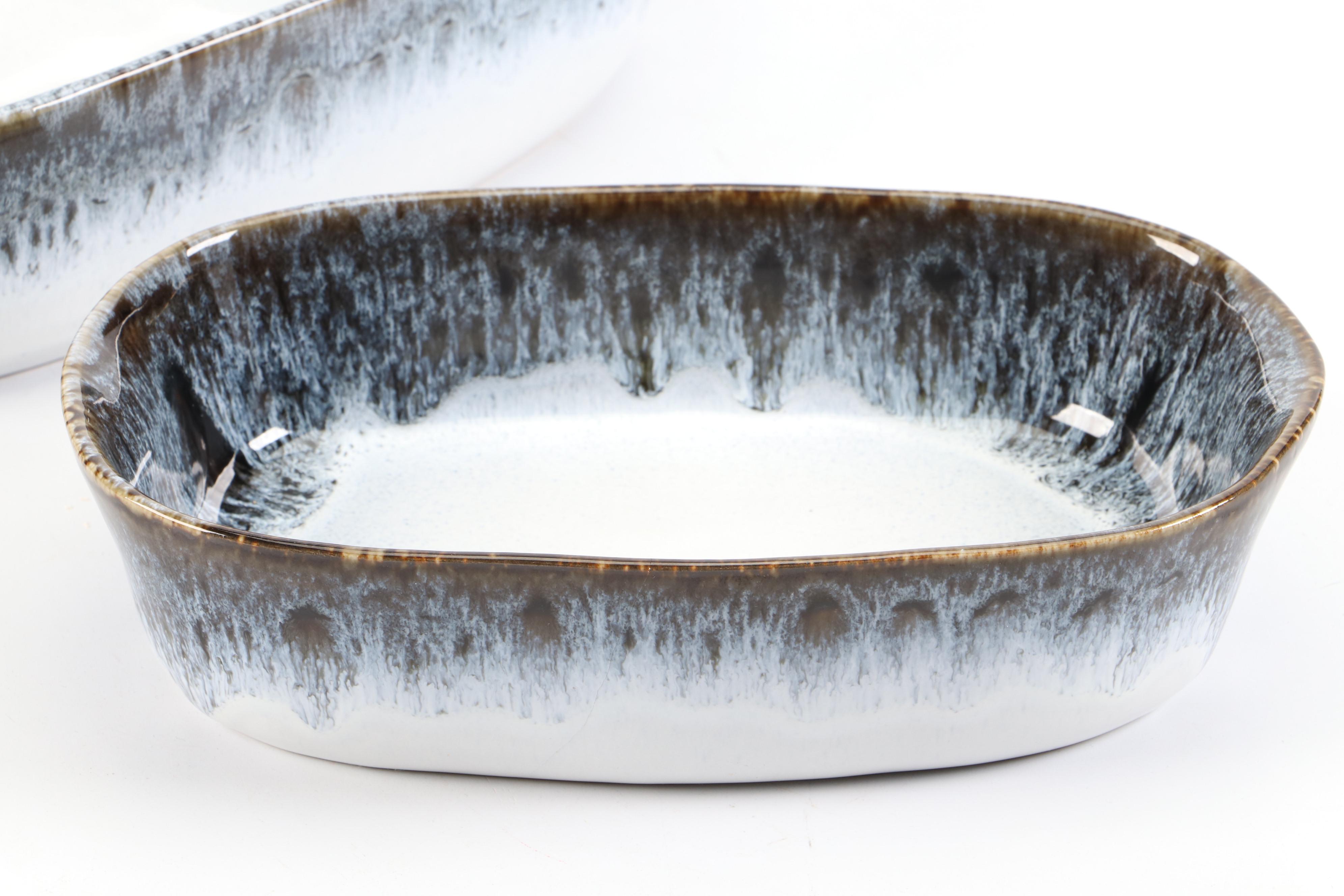 West Elm Ceramic Reactive Glaze Serving Bowls