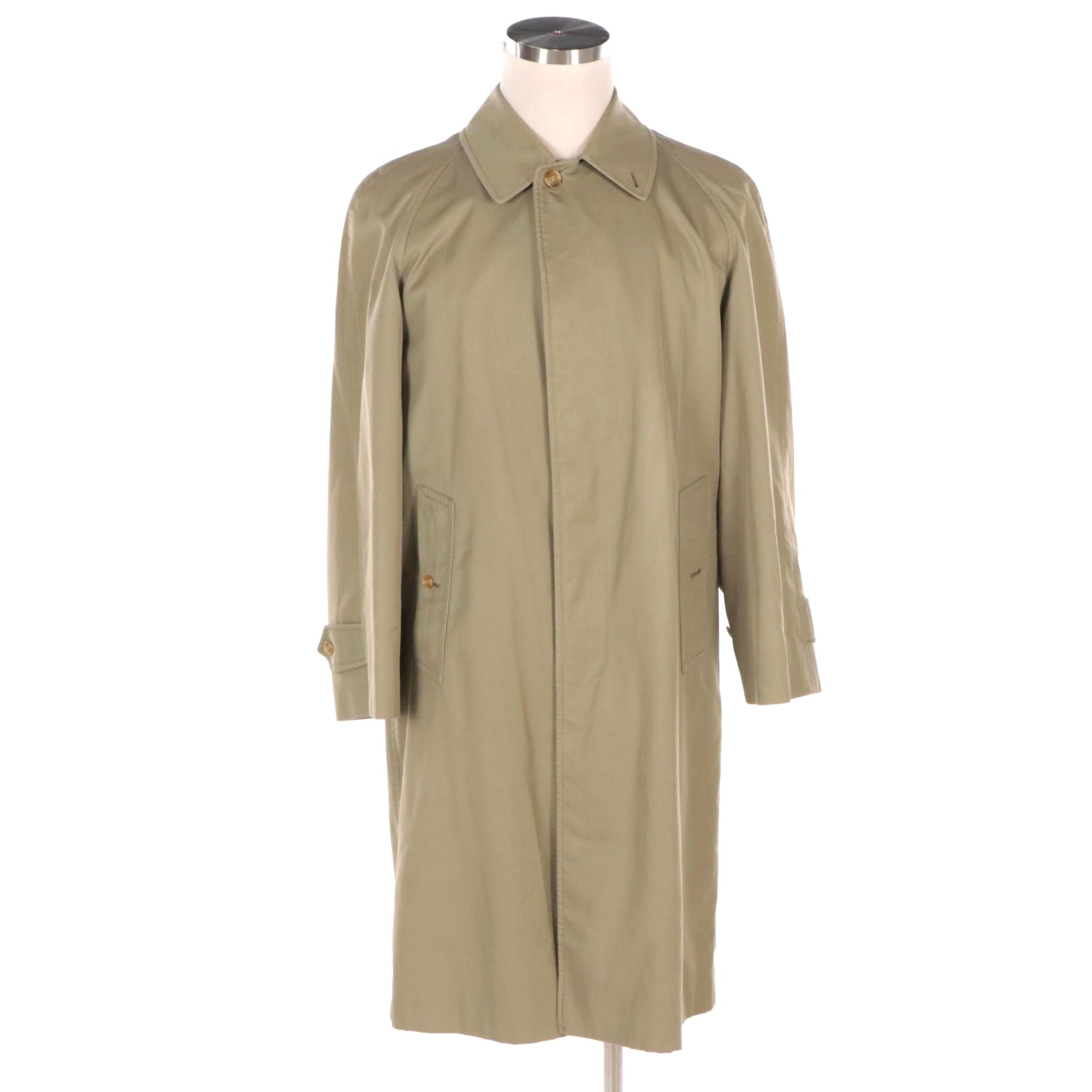Men's Burberrys Cotton Gabardine Trench Coat with Nova Check Lining