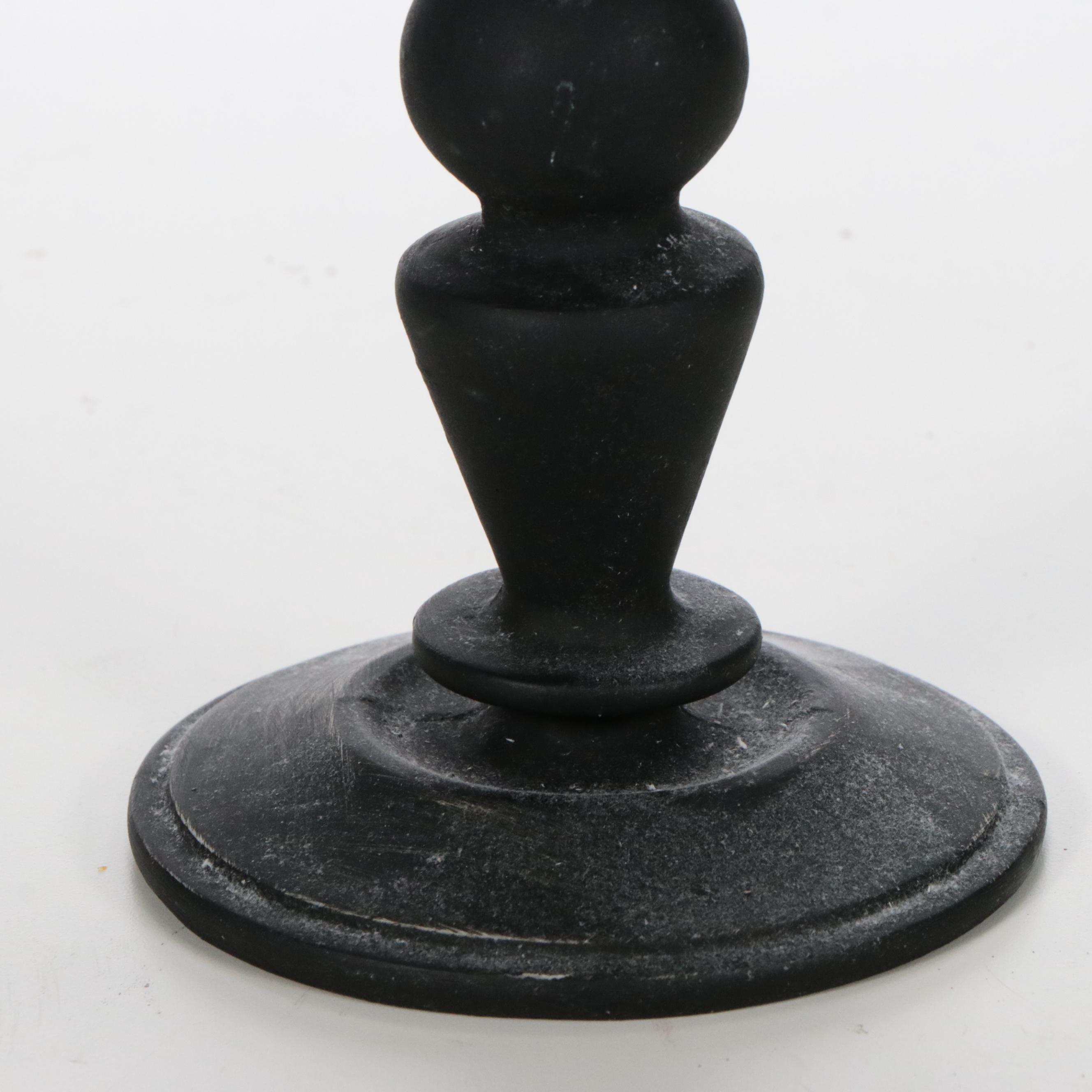 Faux Floral Arrangement in Chanel No. 5 Perfume Bottle Vase with Parrot Figurine