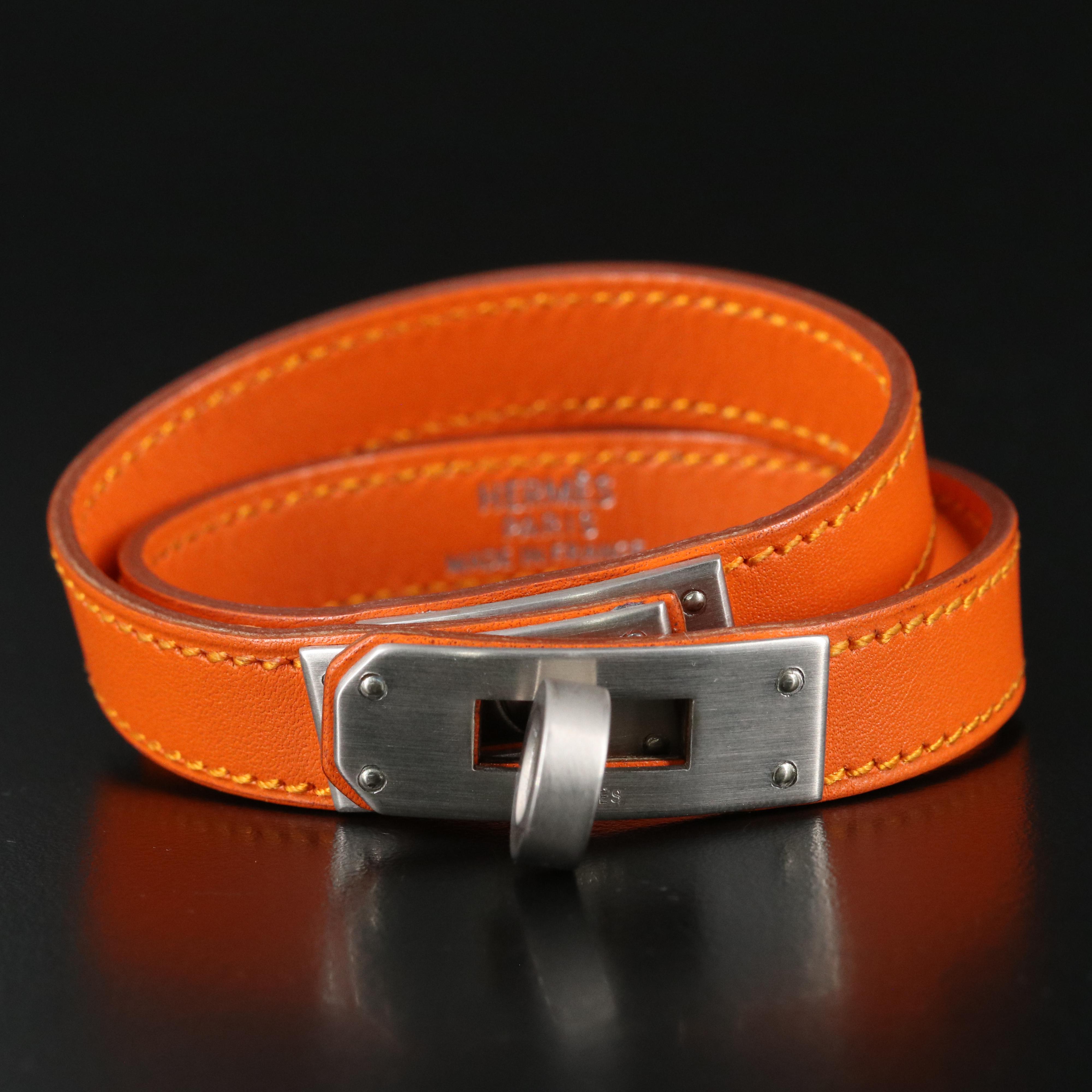 Hermès Kelly Double Tour Leather Bracelet
