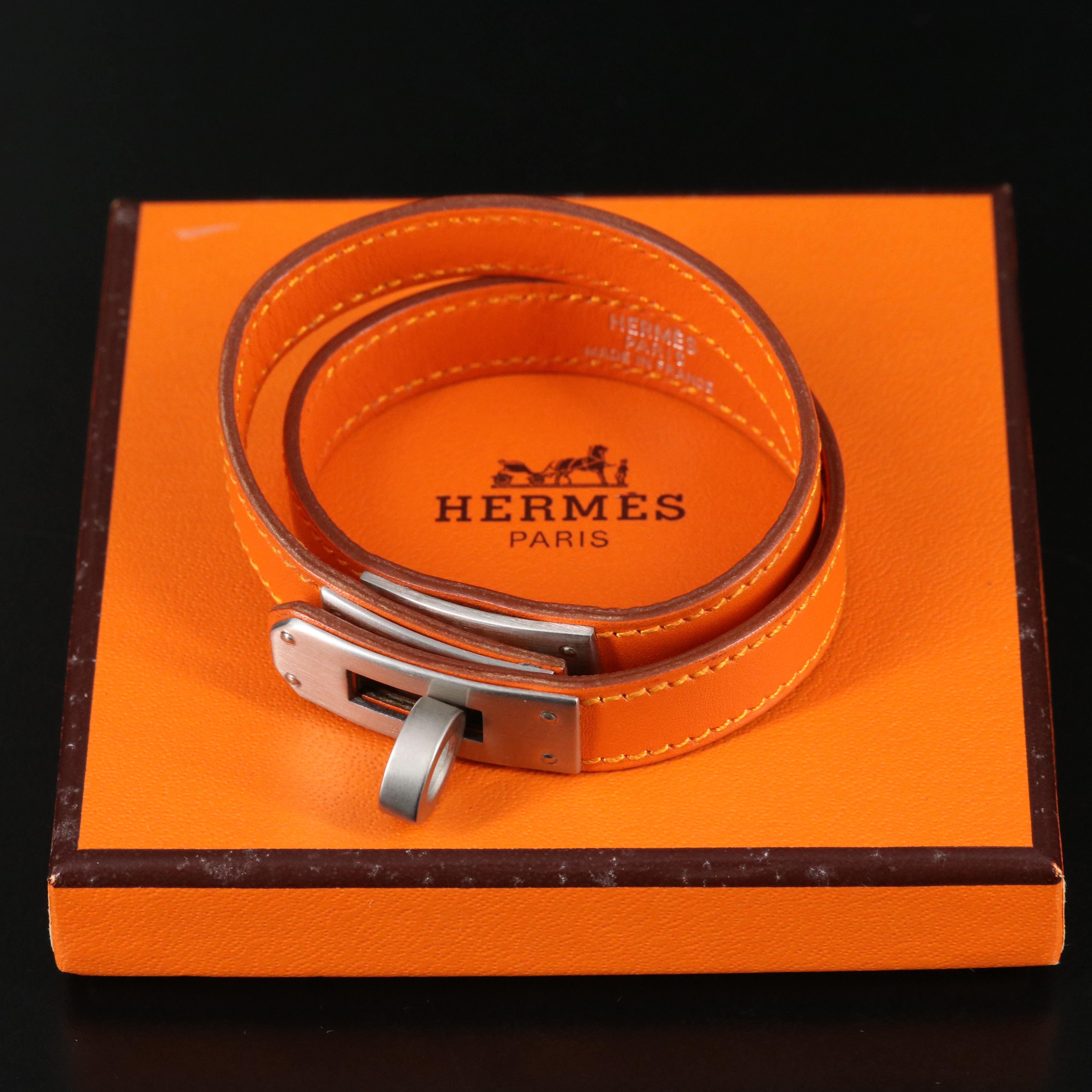 Hermès Kelly Double Tour Leather Bracelet