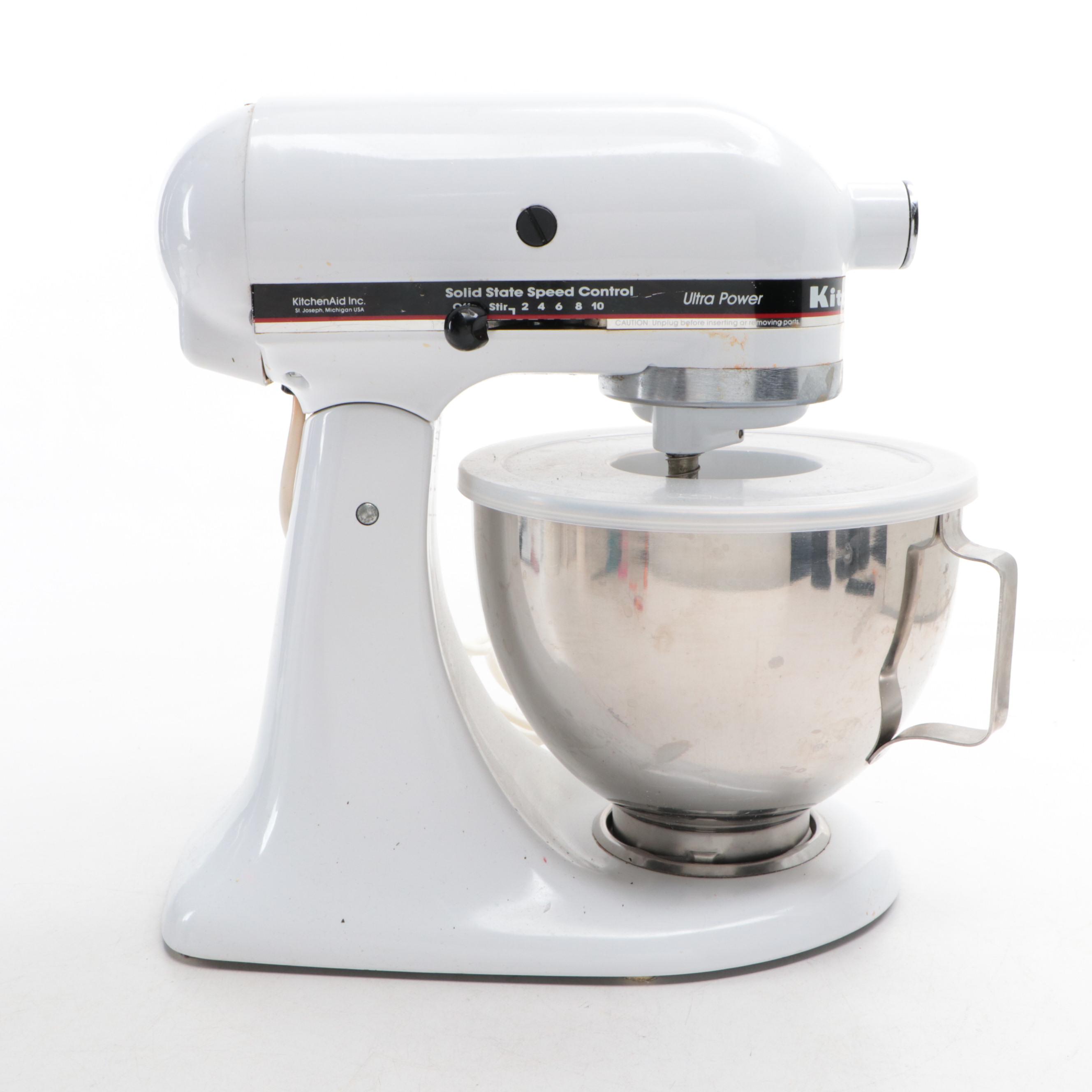 KitchenAid KSM90 White Tilt-Head Mixer with Attachments