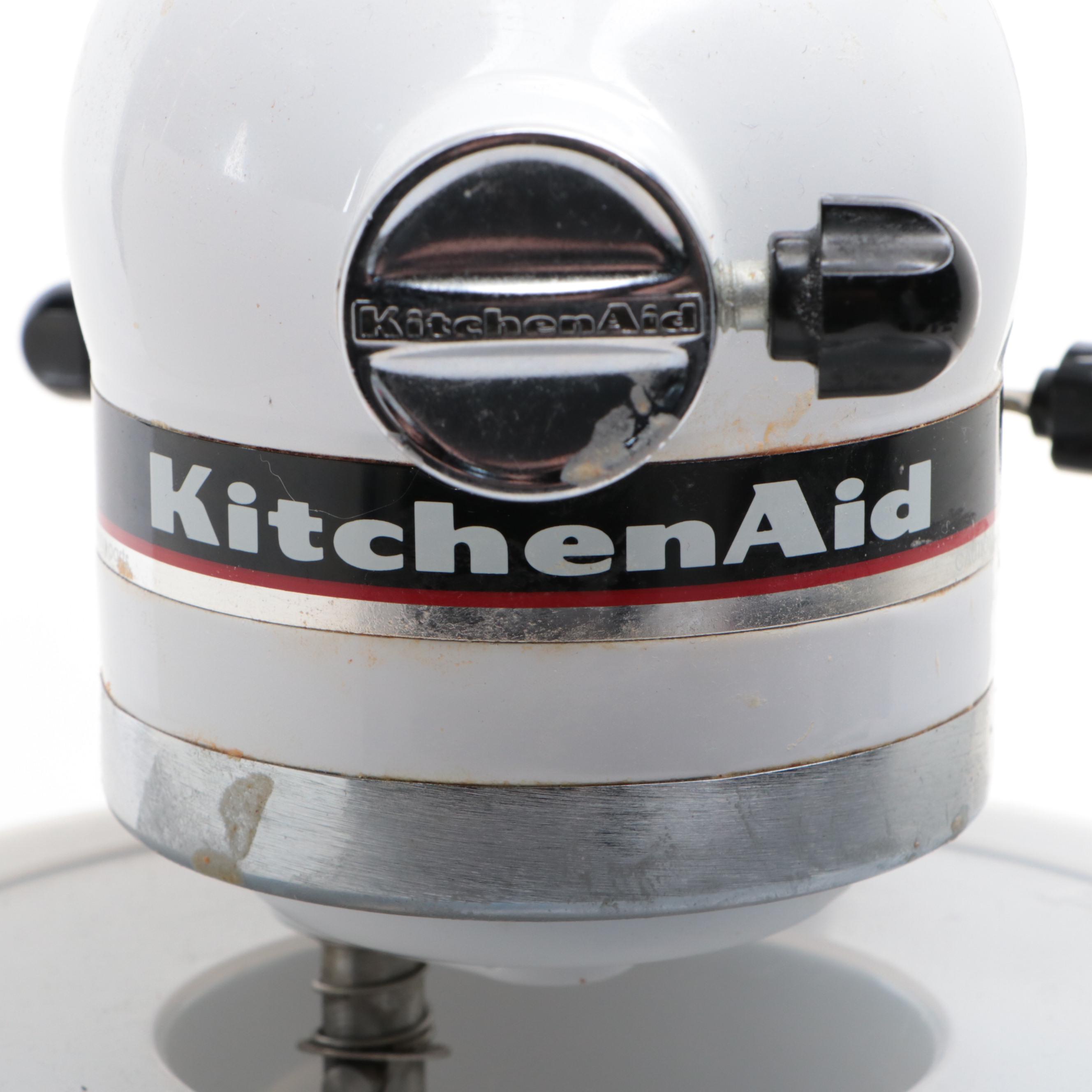 KitchenAid KSM90 White Tilt-Head Mixer with Attachments