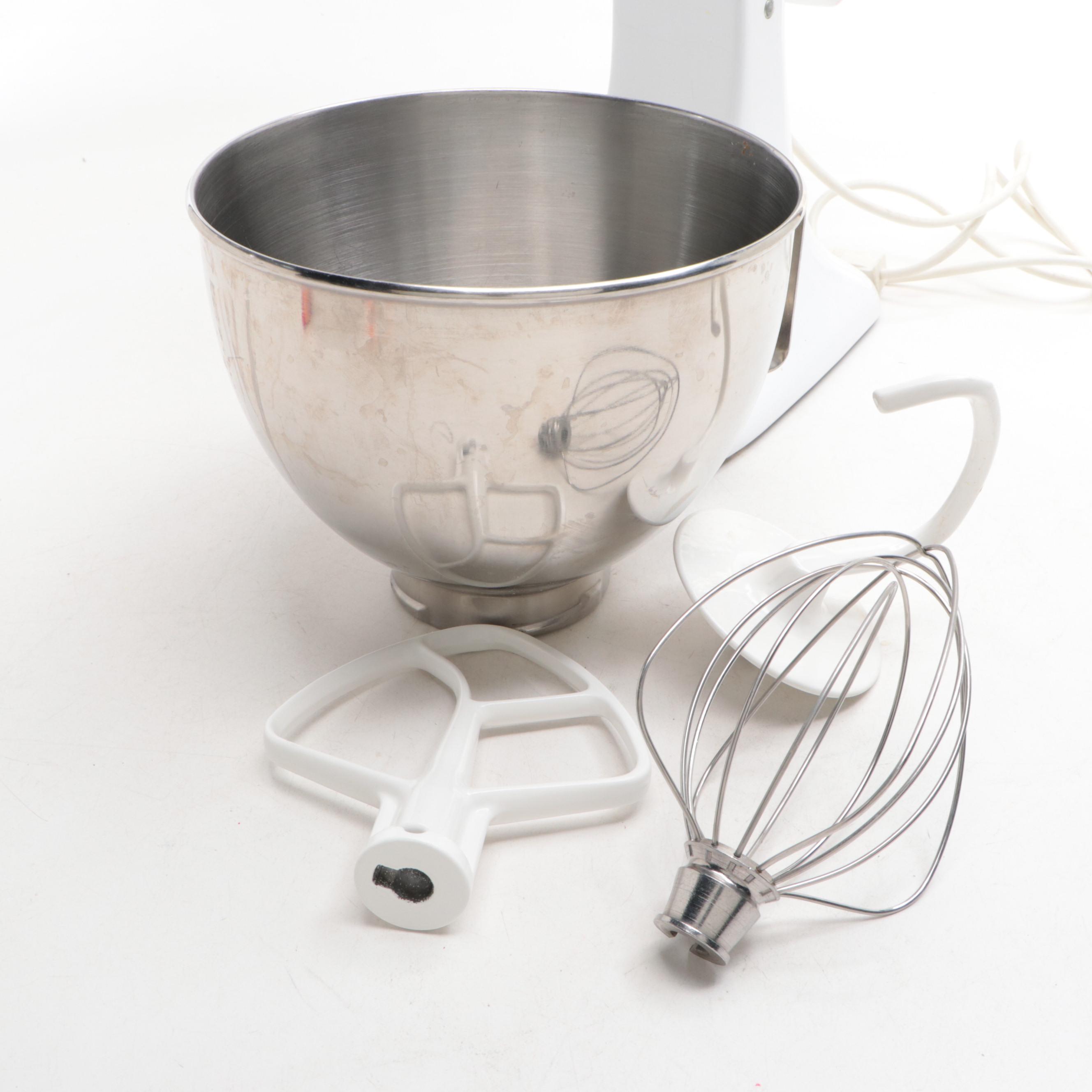 KitchenAid KSM90 White Tilt-Head Mixer with Attachments