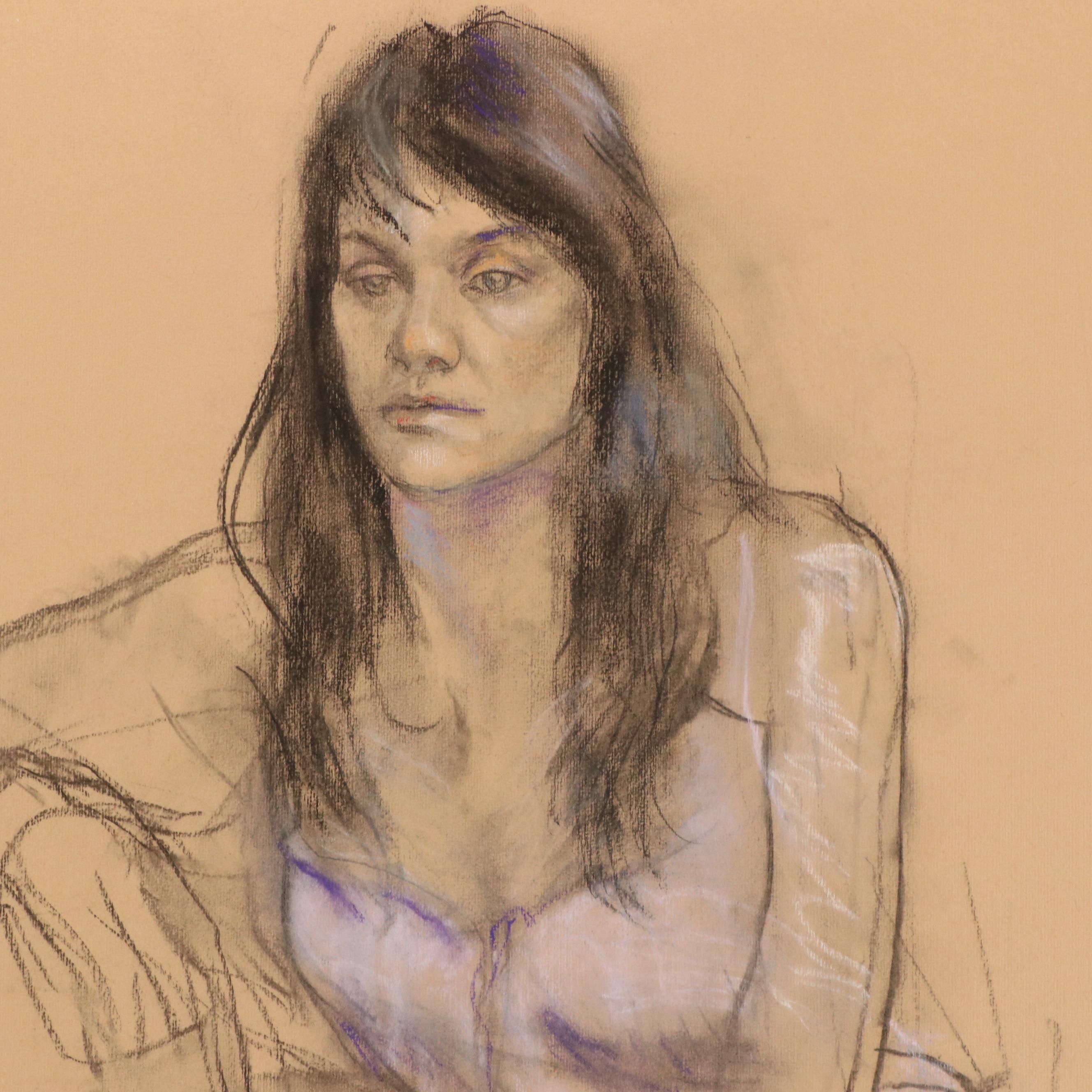 Paul Wagener Gestural Figure Study Drawings, Late 20th Century