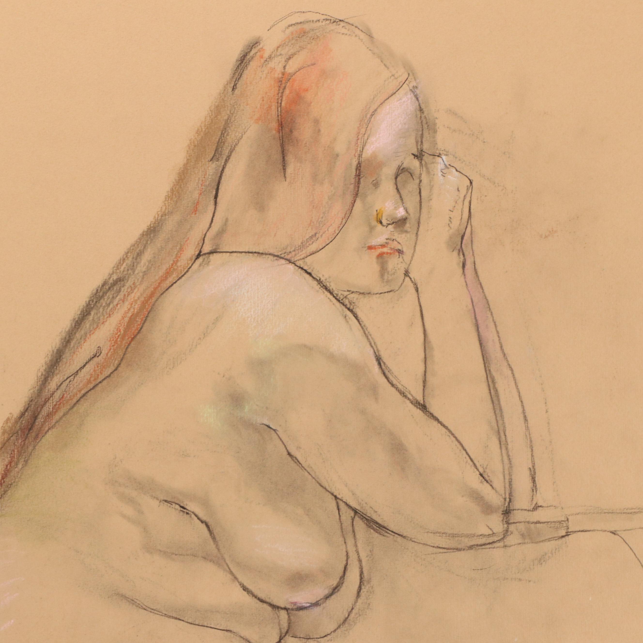 Paul Wagener Gestural Figure Study Drawings, Late 20th Century