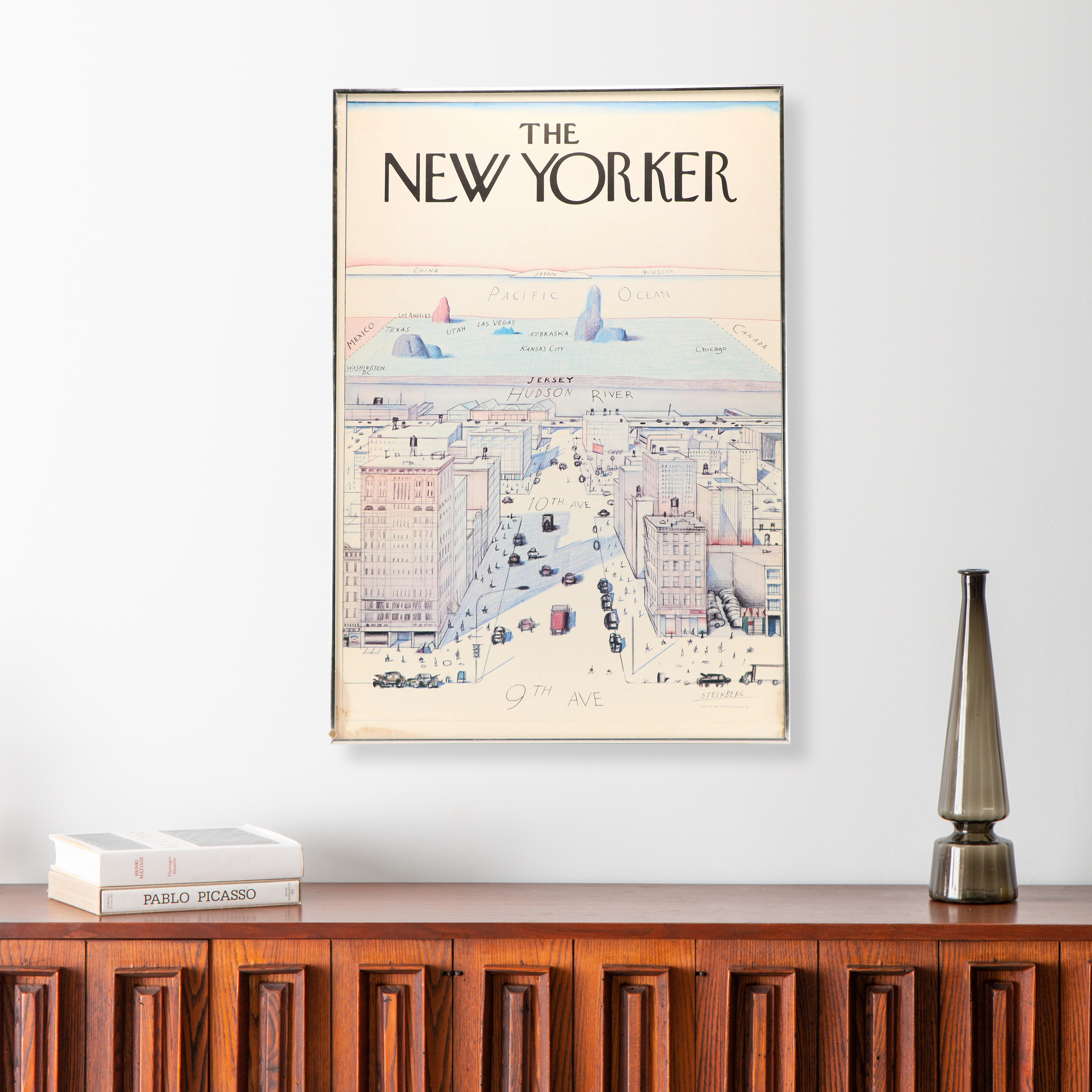 "The New Yorker" Offset Poster After Saul Steinberg, 1976