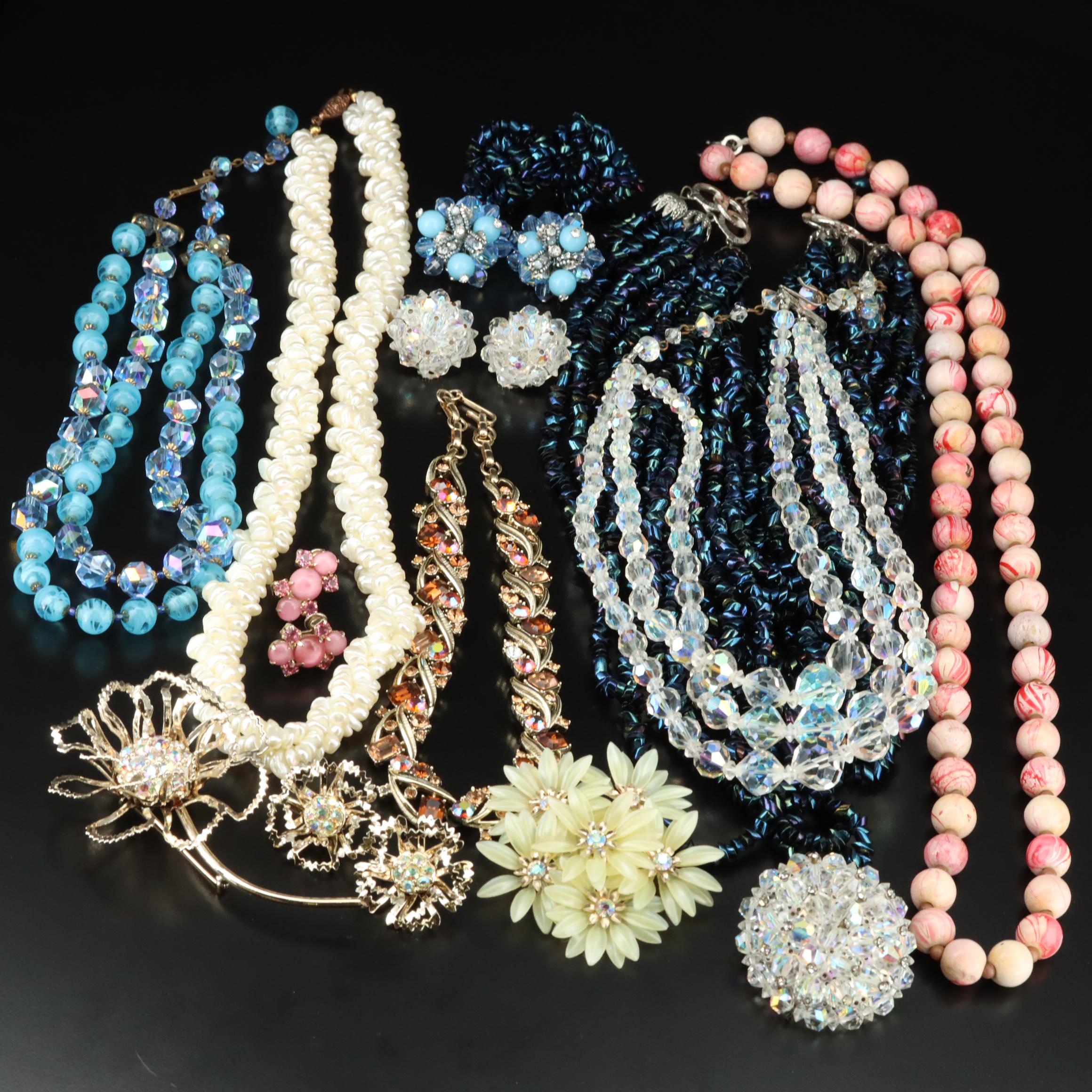 Vintage Jewelry Collection Featuring Coro, Vendome and Aurora Borealis