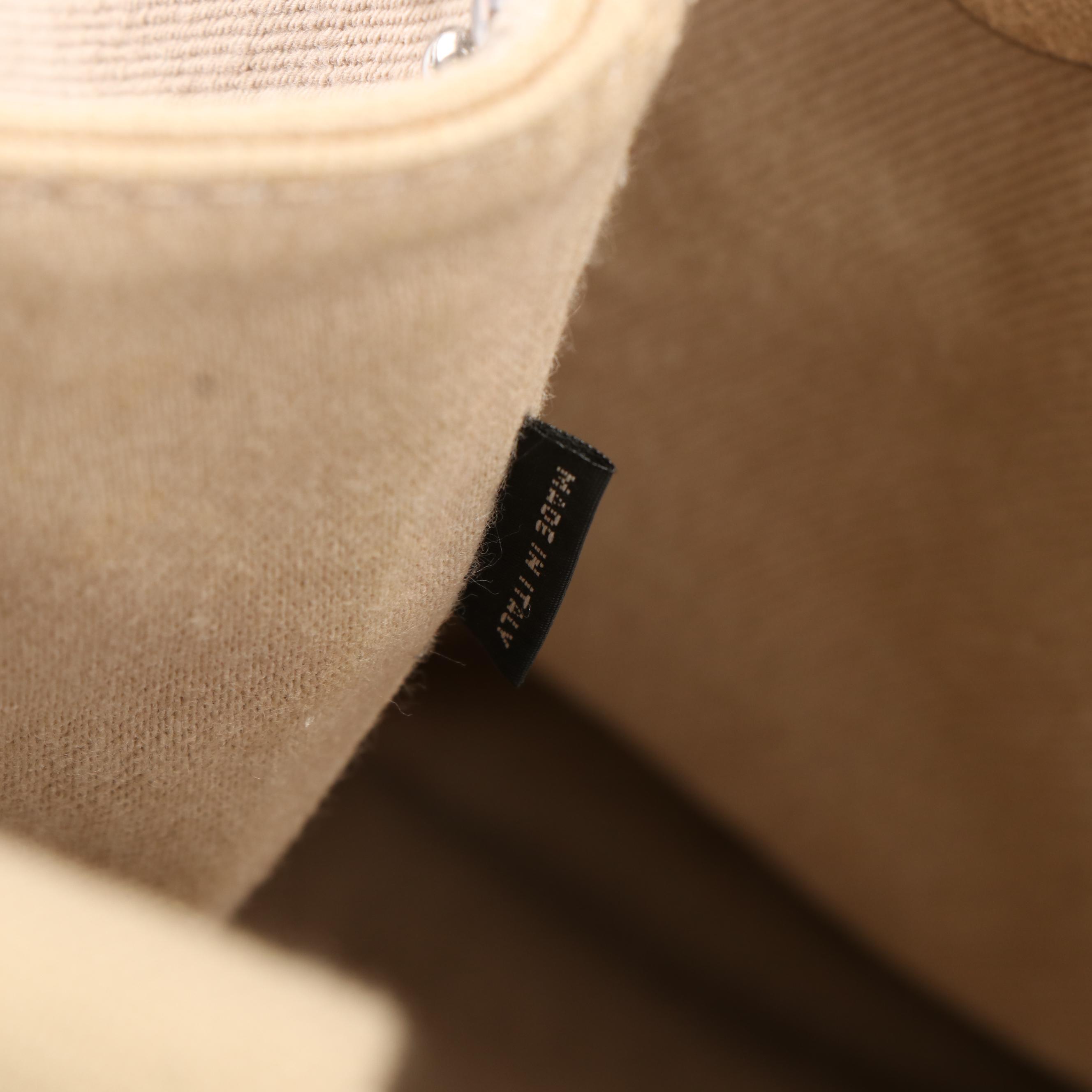 Prada White Denim Canapa Tote Bag