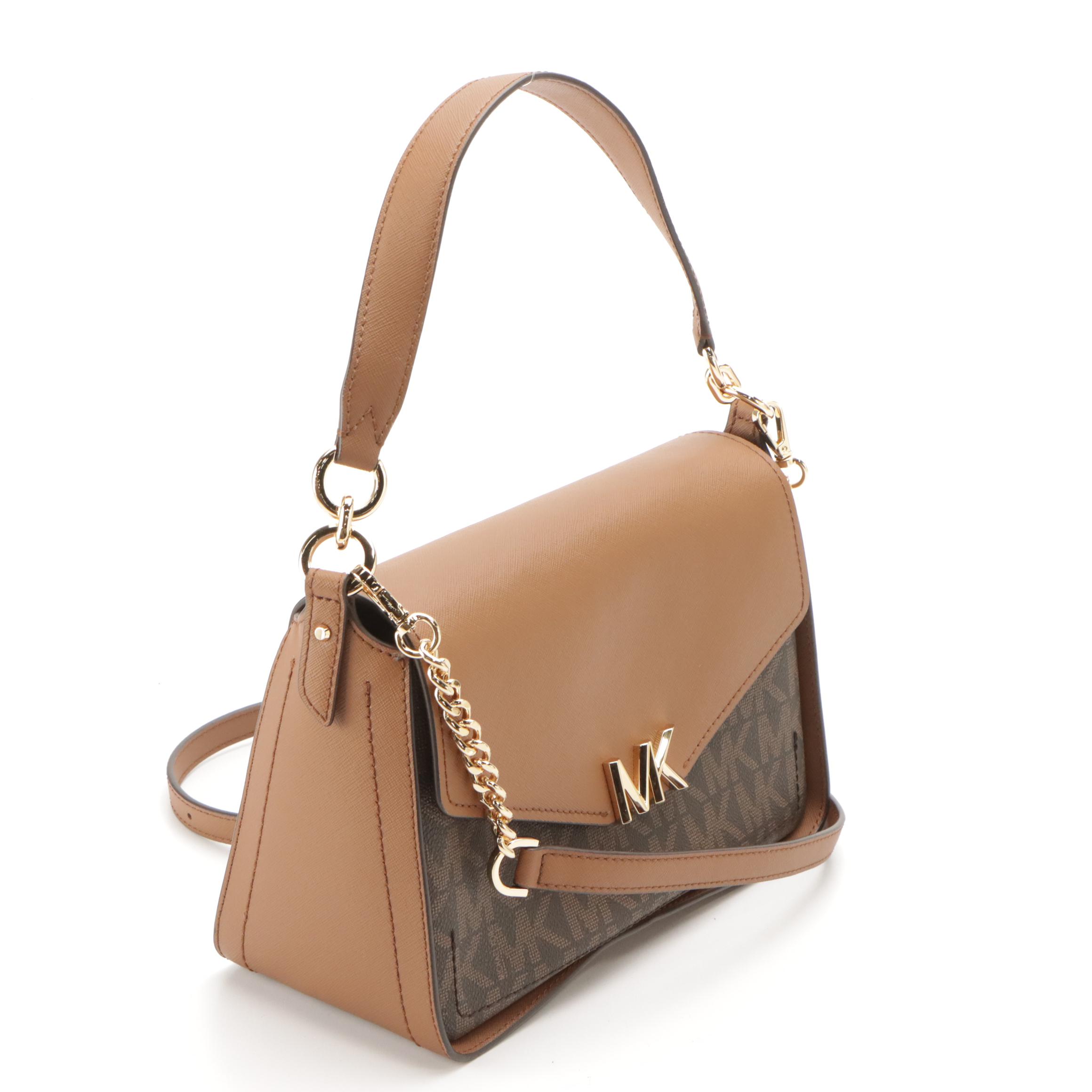 Michael Kors Sinclair Shopper Tote and Sylvia Front Flap Shoulder Bag in Canvas