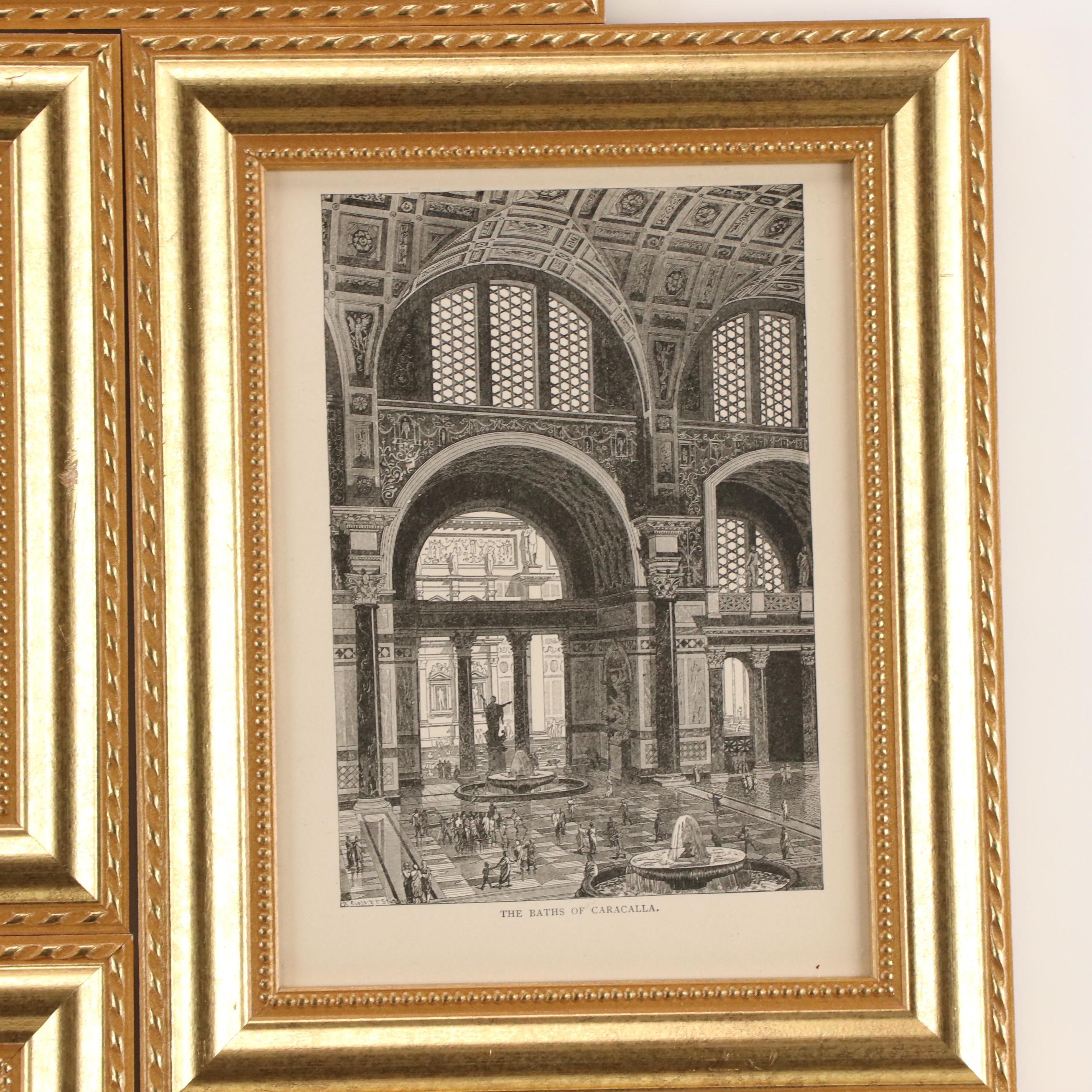 Wood Engravings and Rotogravure of Roman Architectural Landmarks