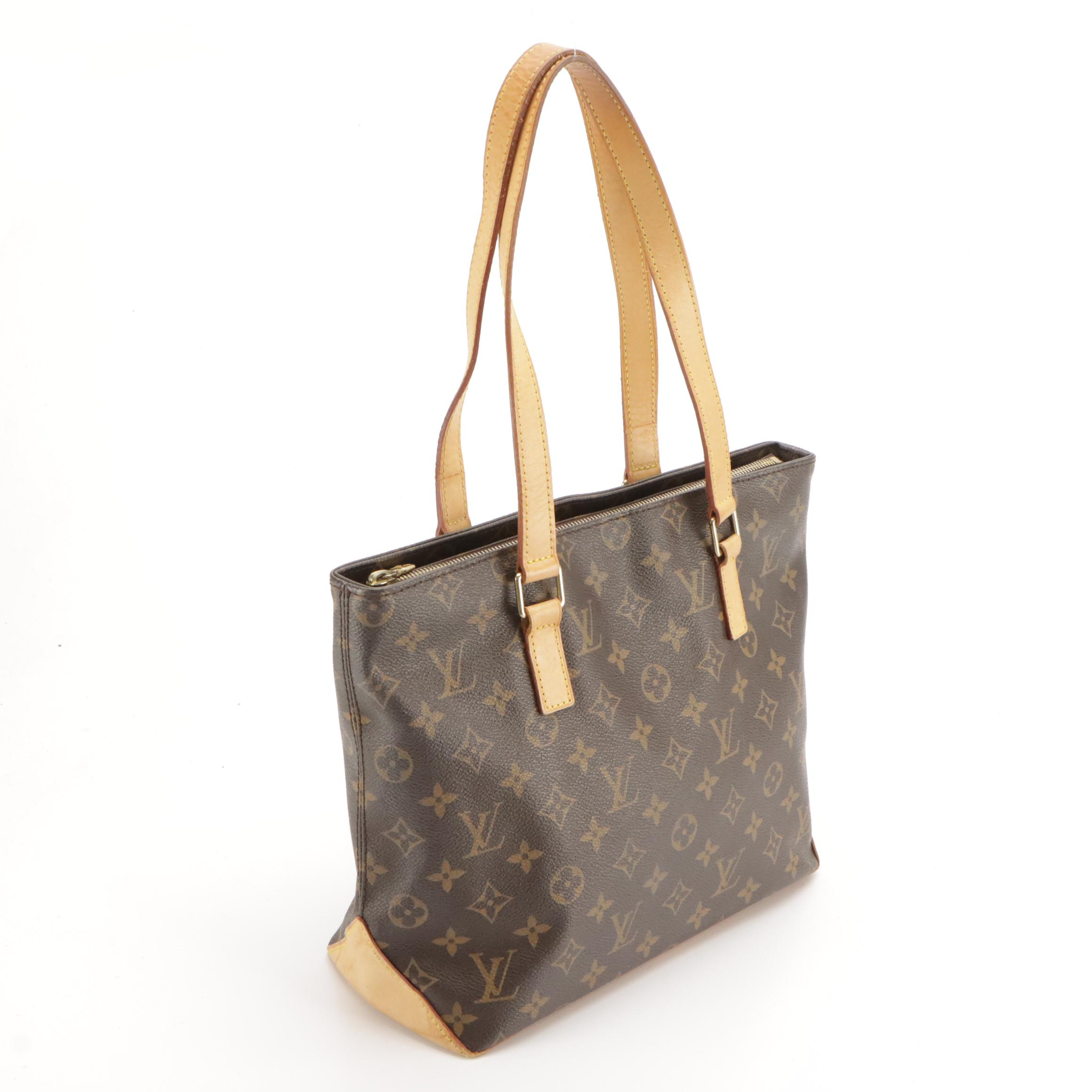 Louis Vuitton Cabas Mezzo Shoulder Bag in Monogram Canvas and Leather