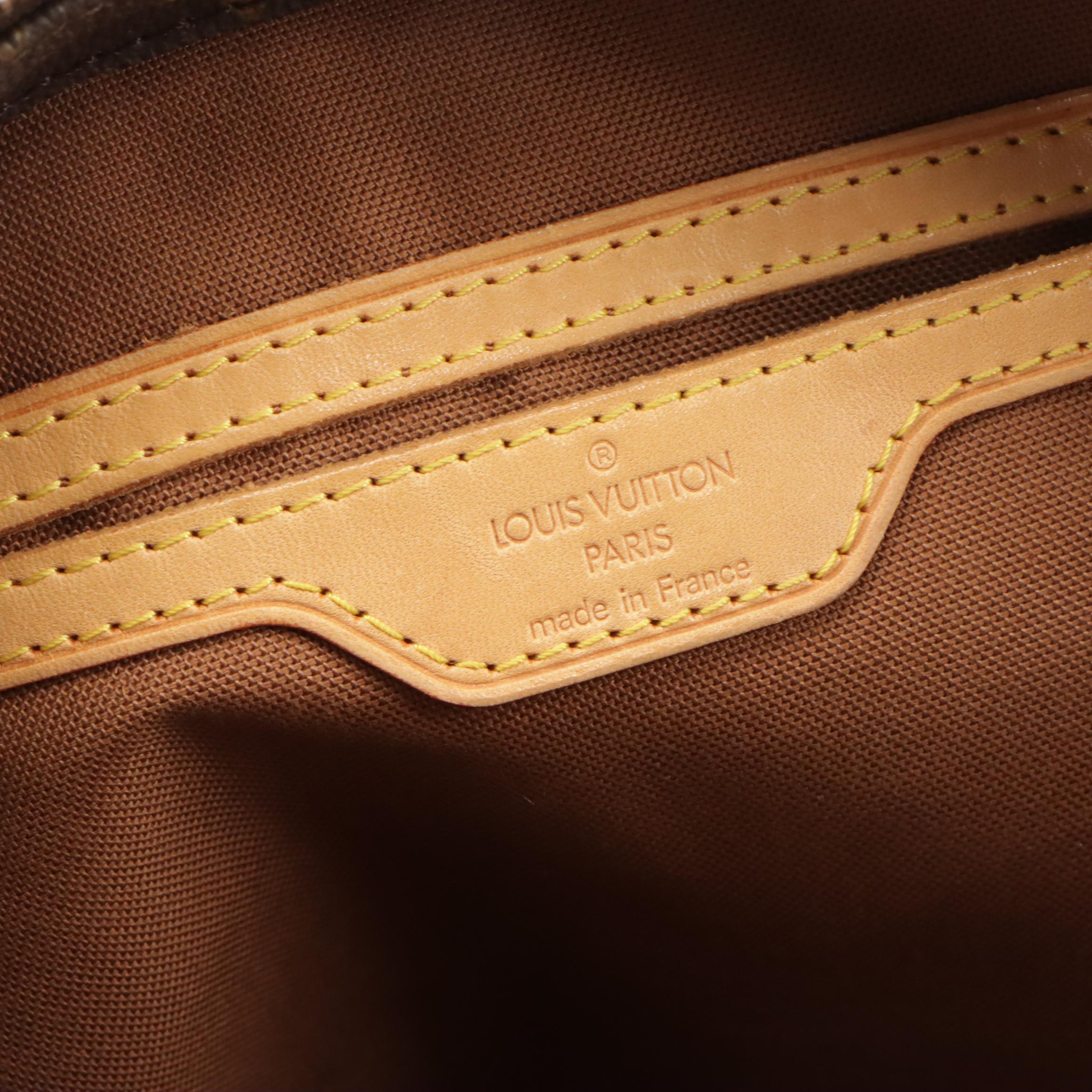 Louis Vuitton Cabas Mezzo Shoulder Bag in Monogram Canvas and Leather