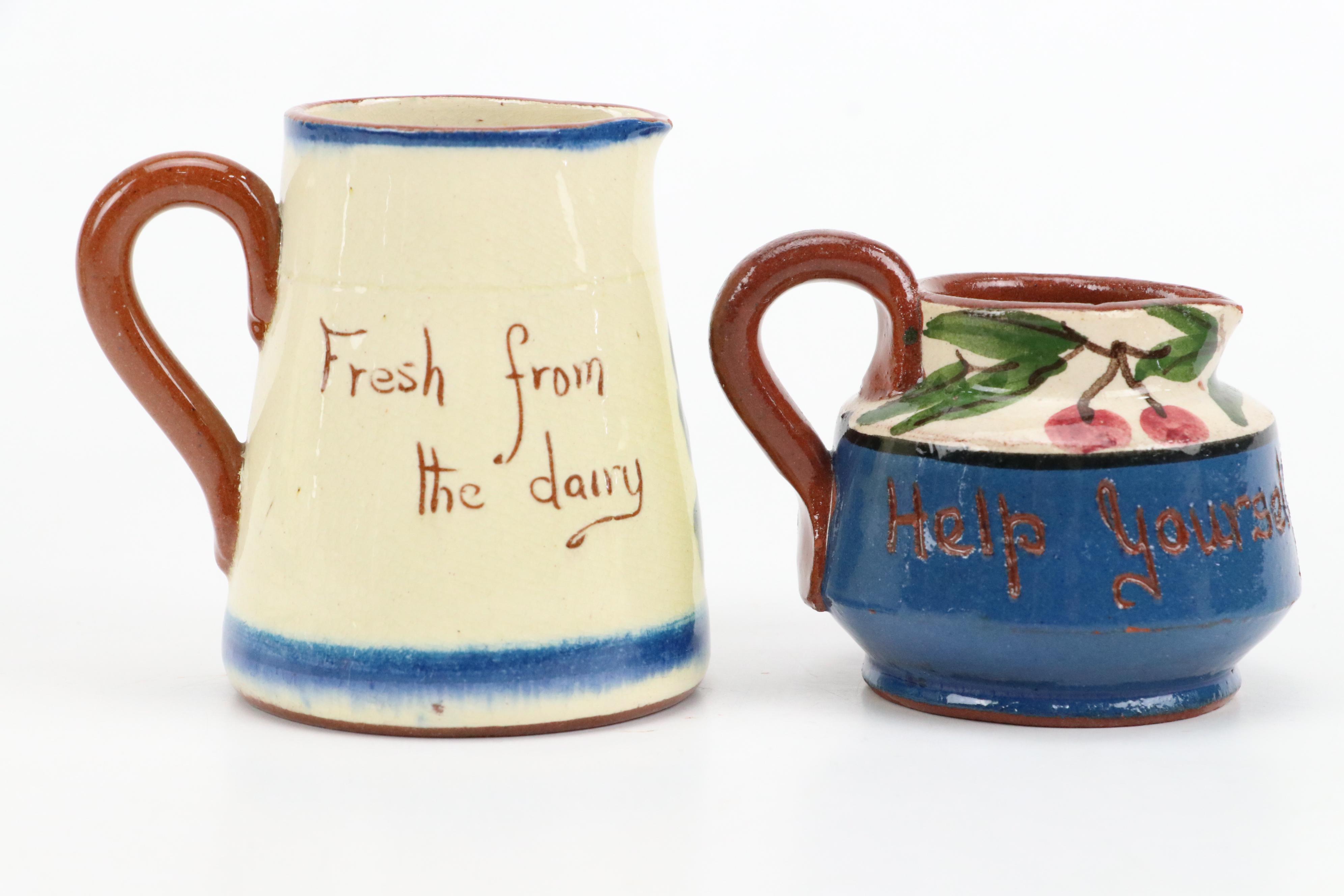 Longpark Pottery Terracotta Jam Jar with More Torquay Devon Mottoware Décor