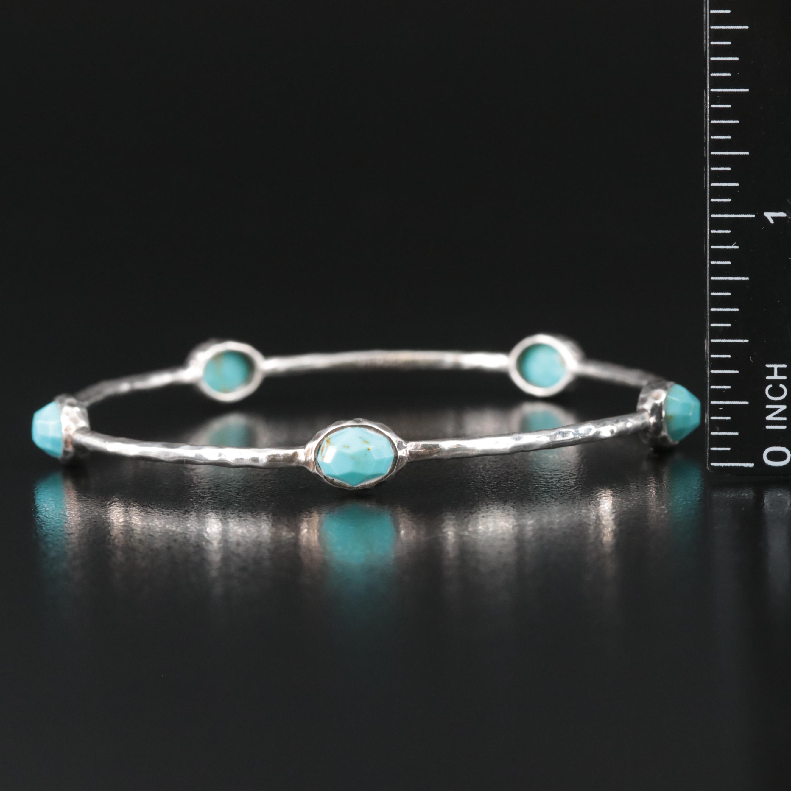 Ippolilta Rock Candy Sterling and Turquoise Bangle Bracelet
