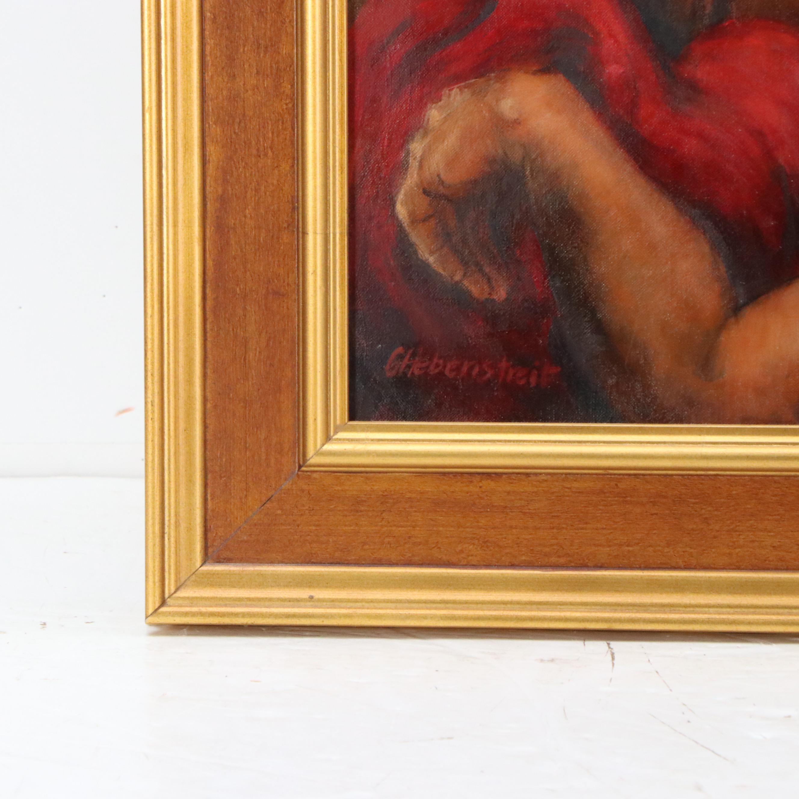 Carin Pelz Hebenstreit Oil Painting of Female Nude With Slain Man