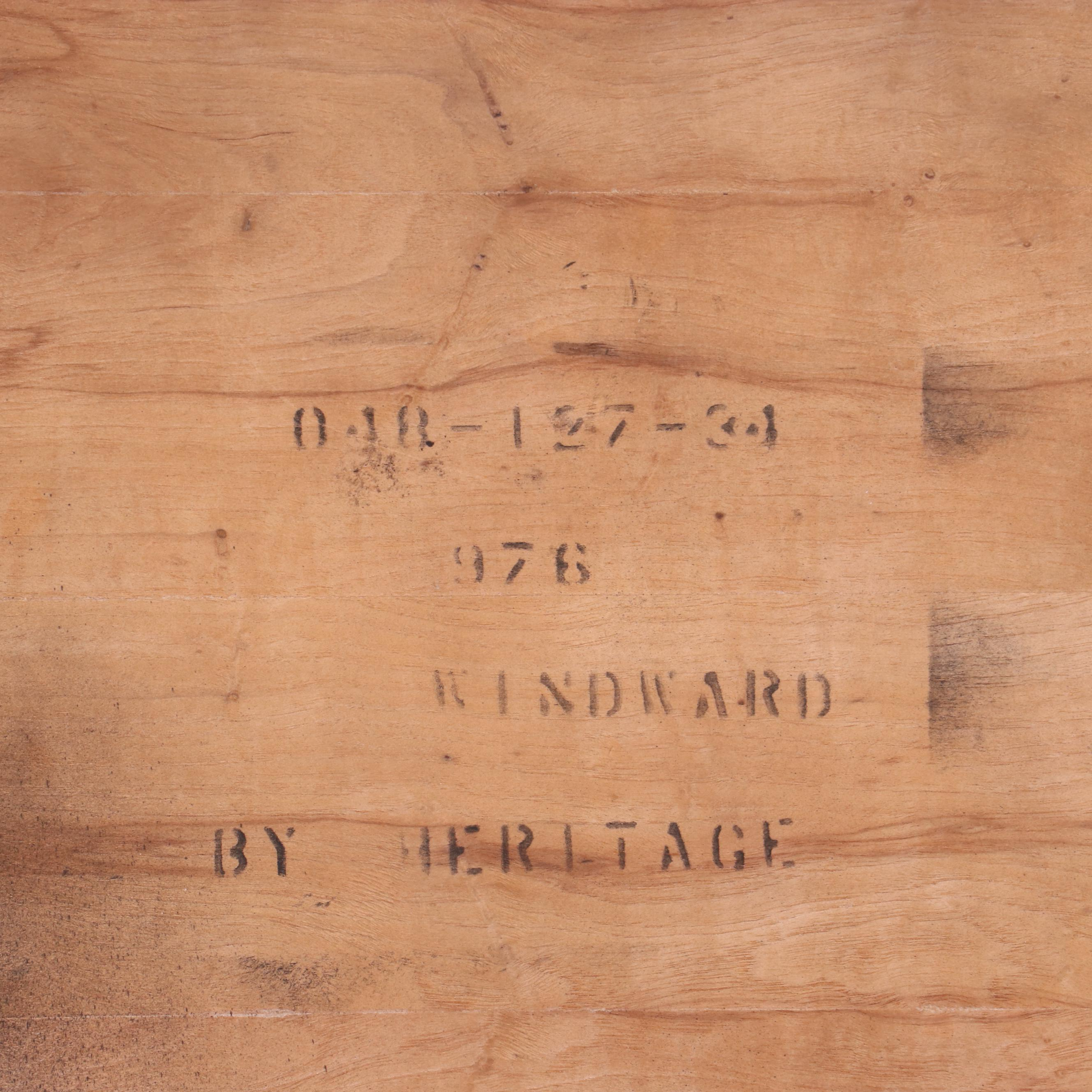 Drexel Heritage "Windward" Oak and Elm Chinoiserie Coffee Table, Circa 1970