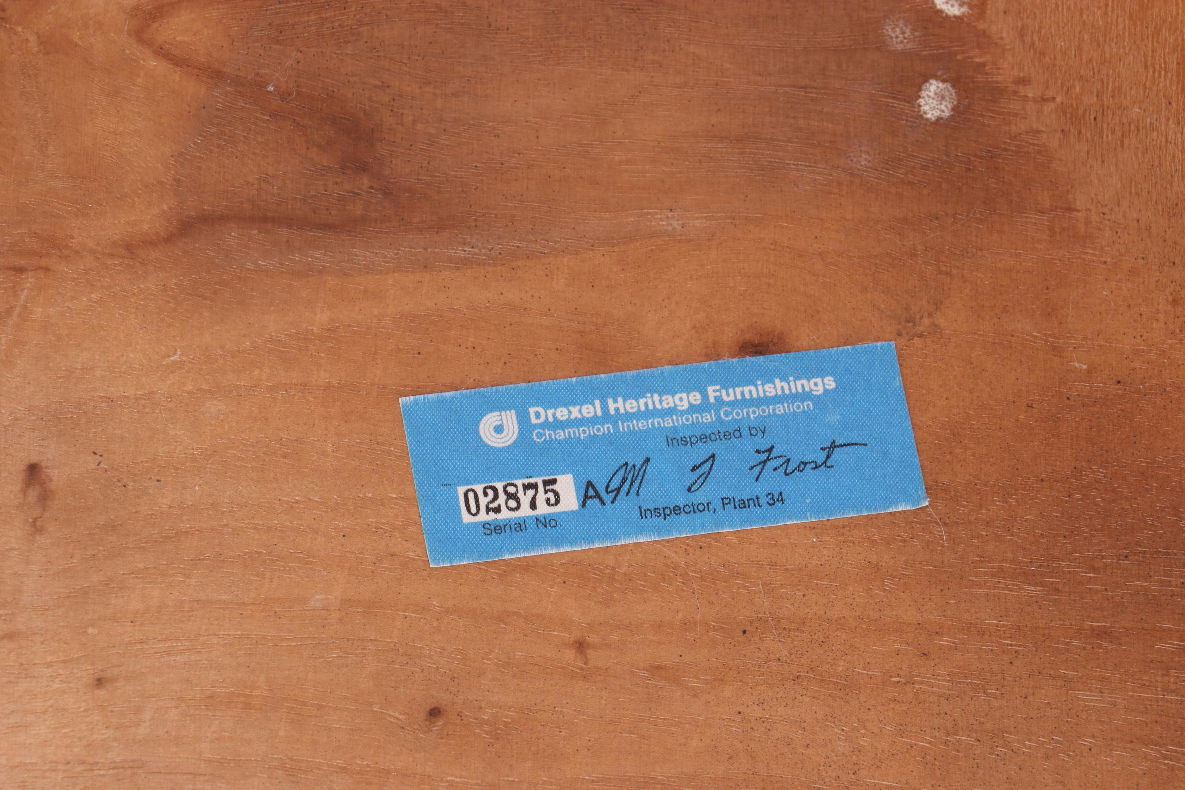 Drexel Heritage "Windward" Oak and Elm Chinoiserie Coffee Table, Circa 1970