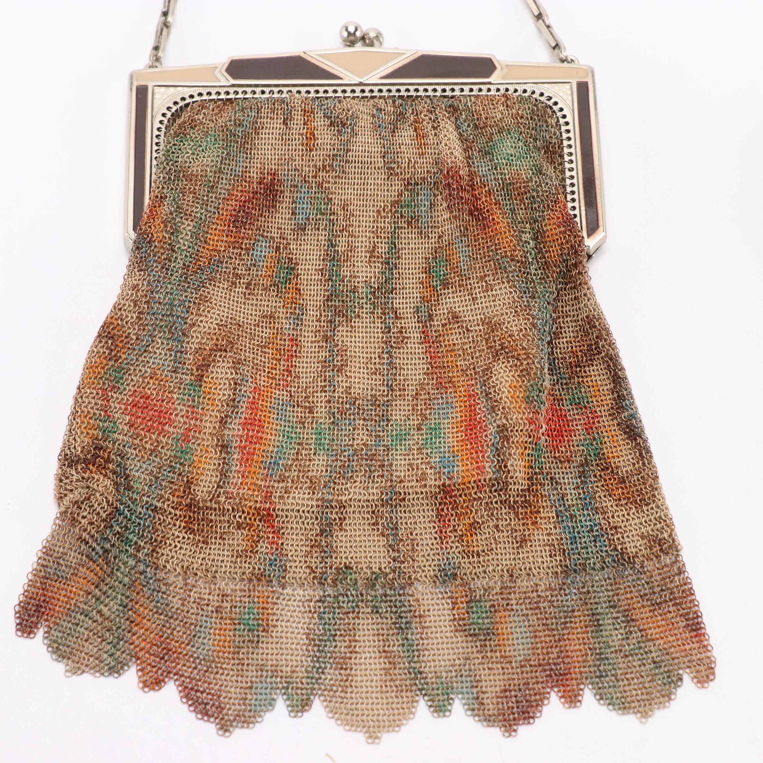 Whiting & Davis and German Enameled Armor Mesh Bags, Other Beaded Pouch