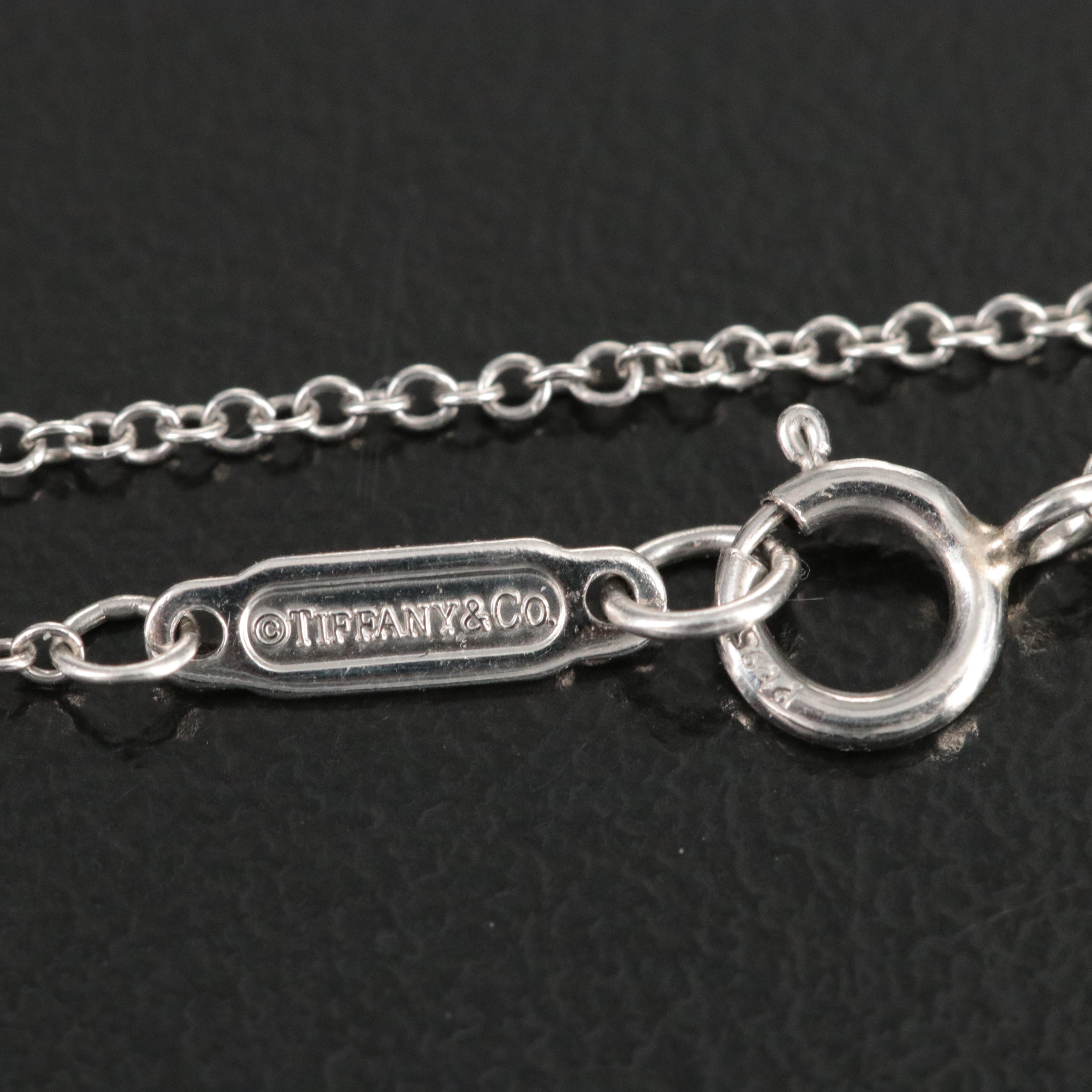 Tiffany & Co. Platinum 0.34 CTW Diamond Heart Necklace