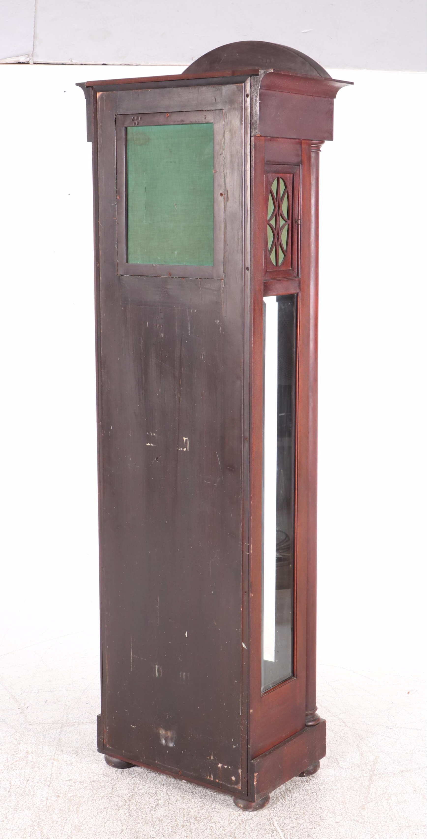 Frank Herschede Mahogany Grandfather Clock, Early to Mid-20th Century