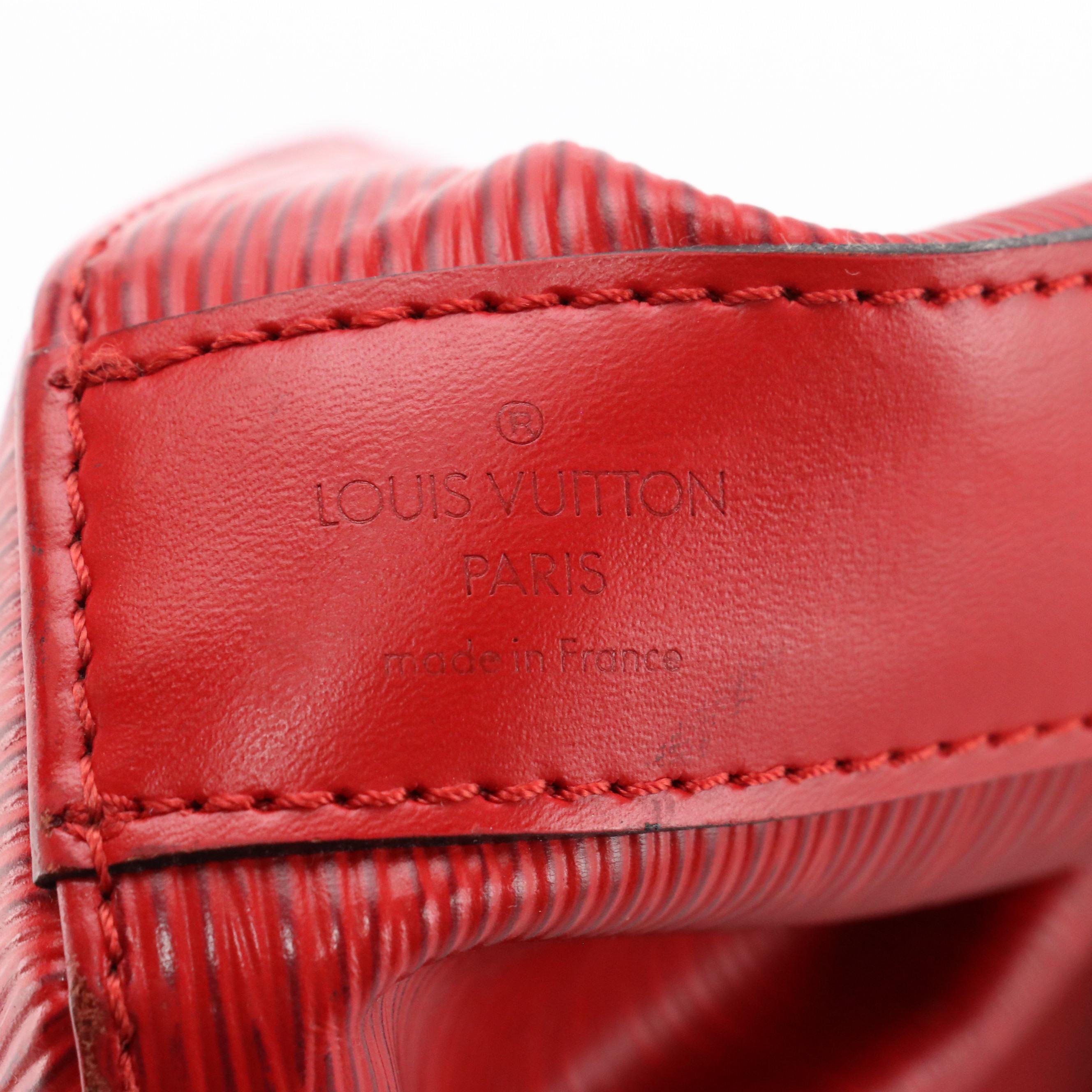 Louis Vuitton Sac d'Épaule PM in Castilian Red Epi and Smooth Leather
