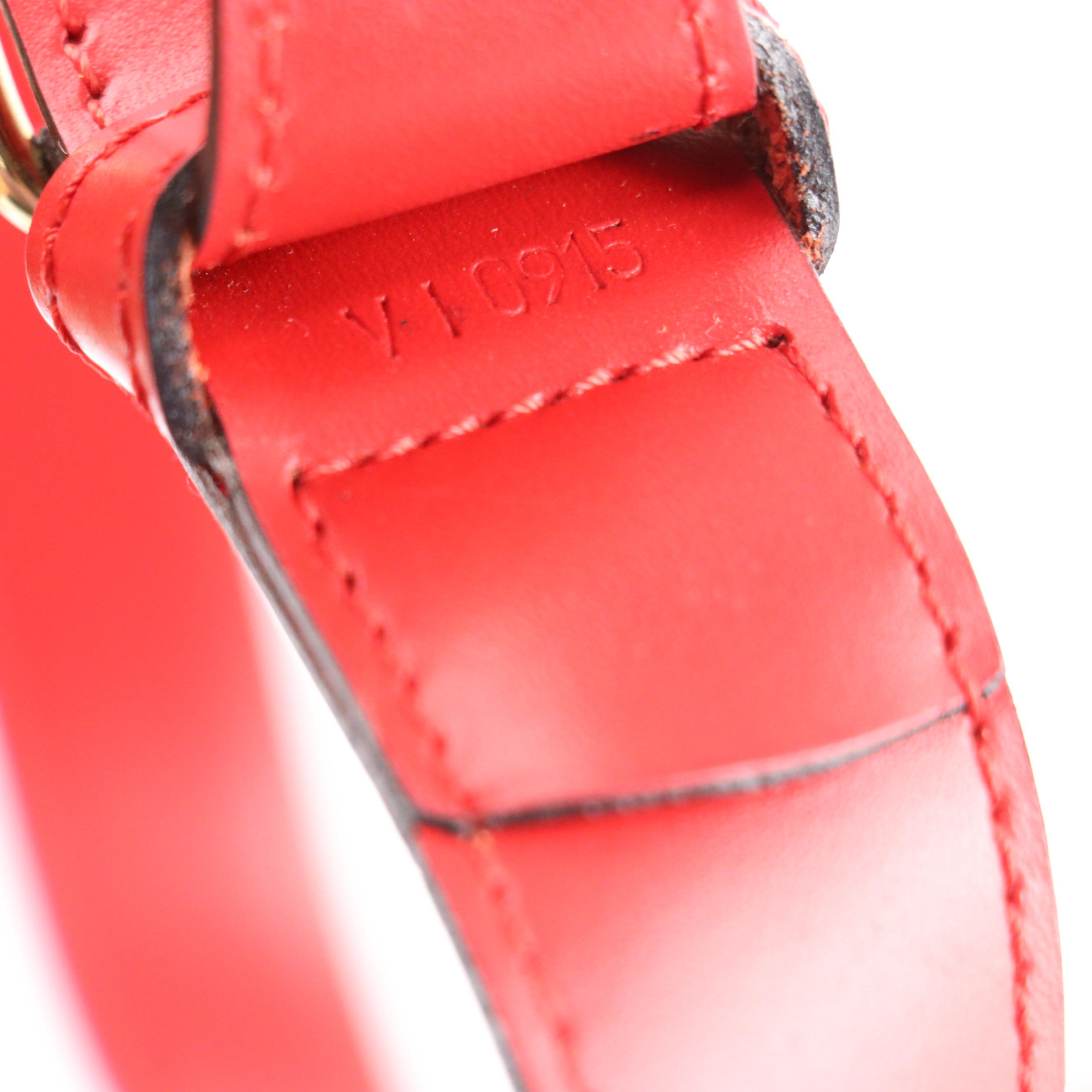 Louis Vuitton Sac d'Épaule PM in Castilian Red Epi and Smooth Leather