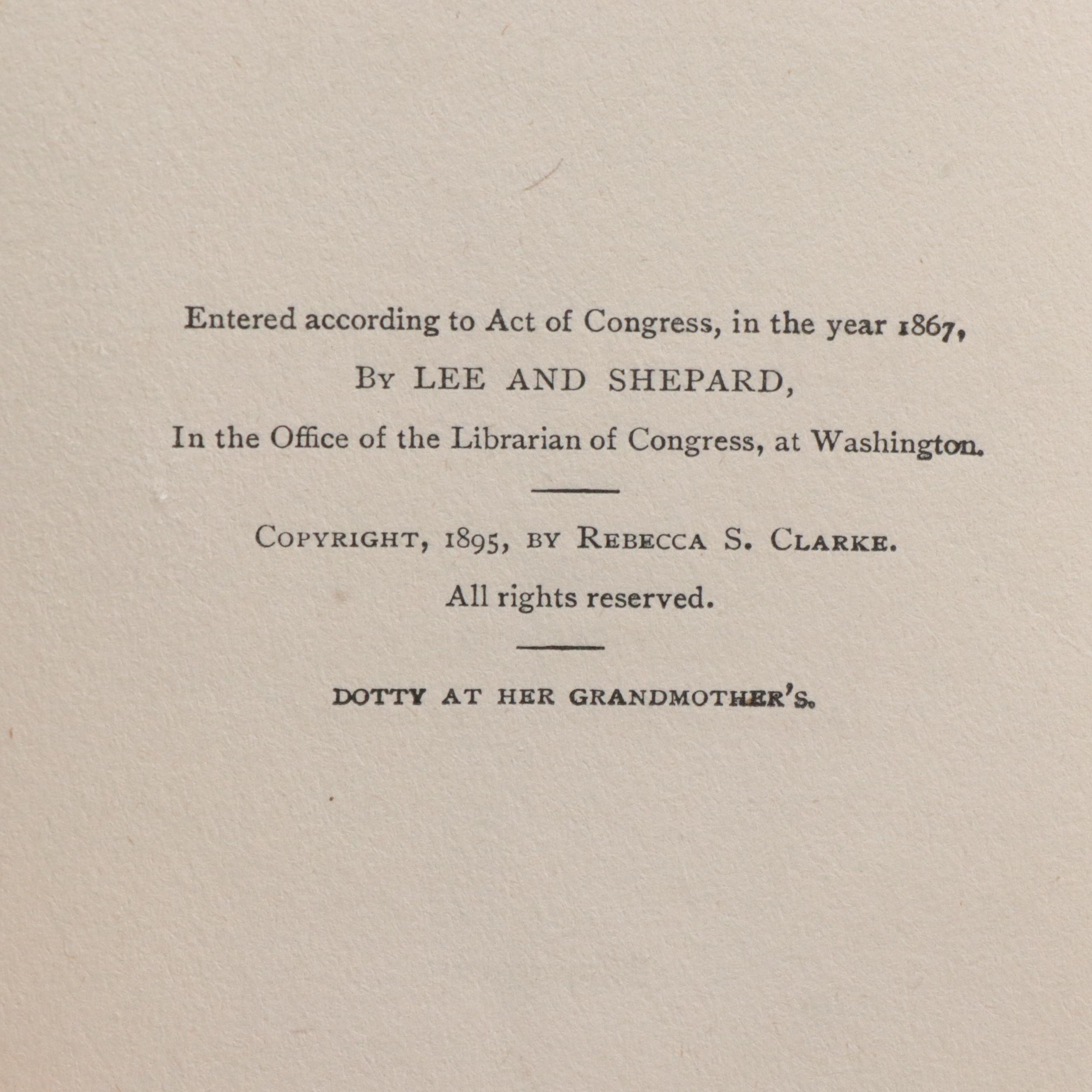 Illustrated "Dotty Dimple at Her Grandmother's" by Sophie May and More Books