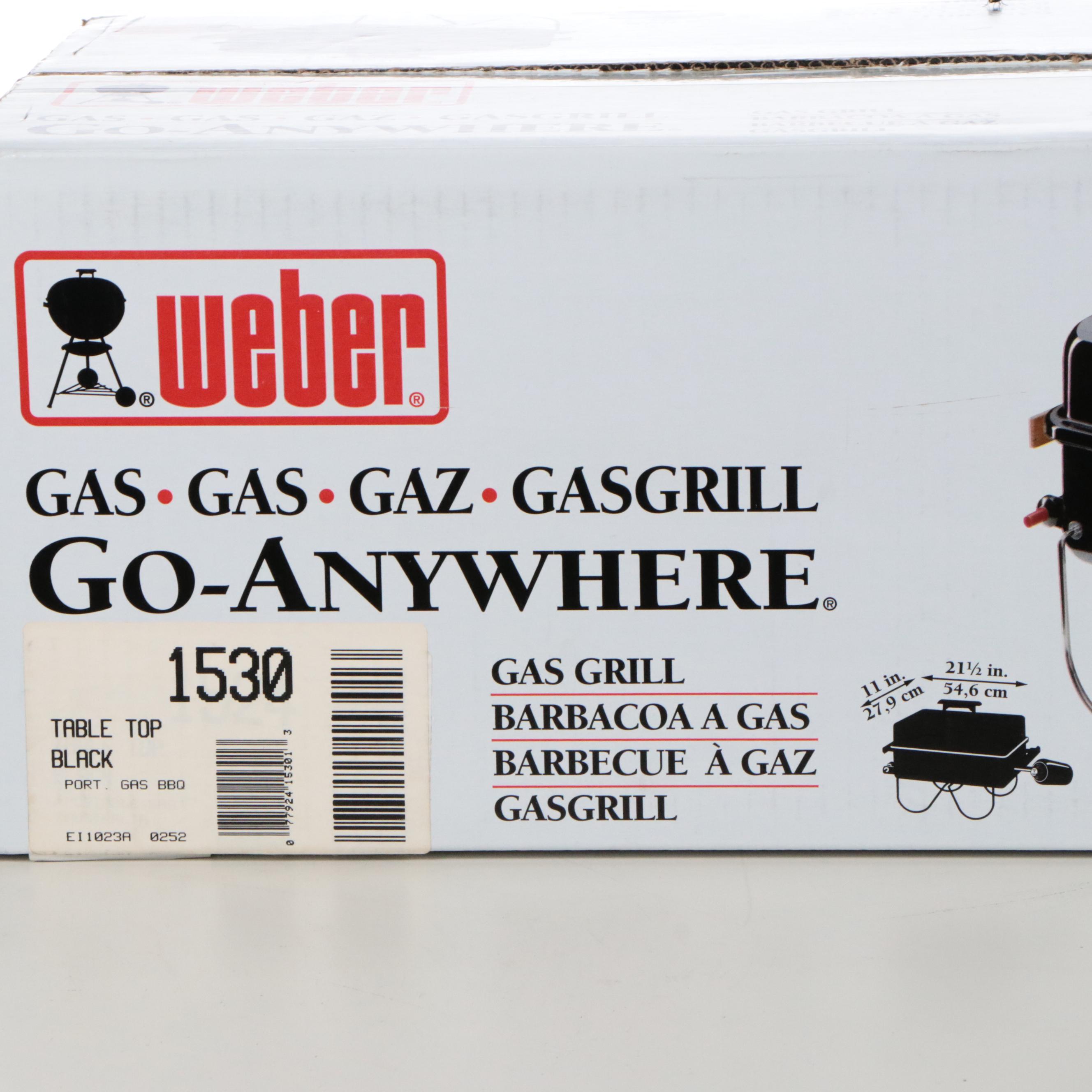 Weber Go-Anywhere Portable Tabletop Gas Grill