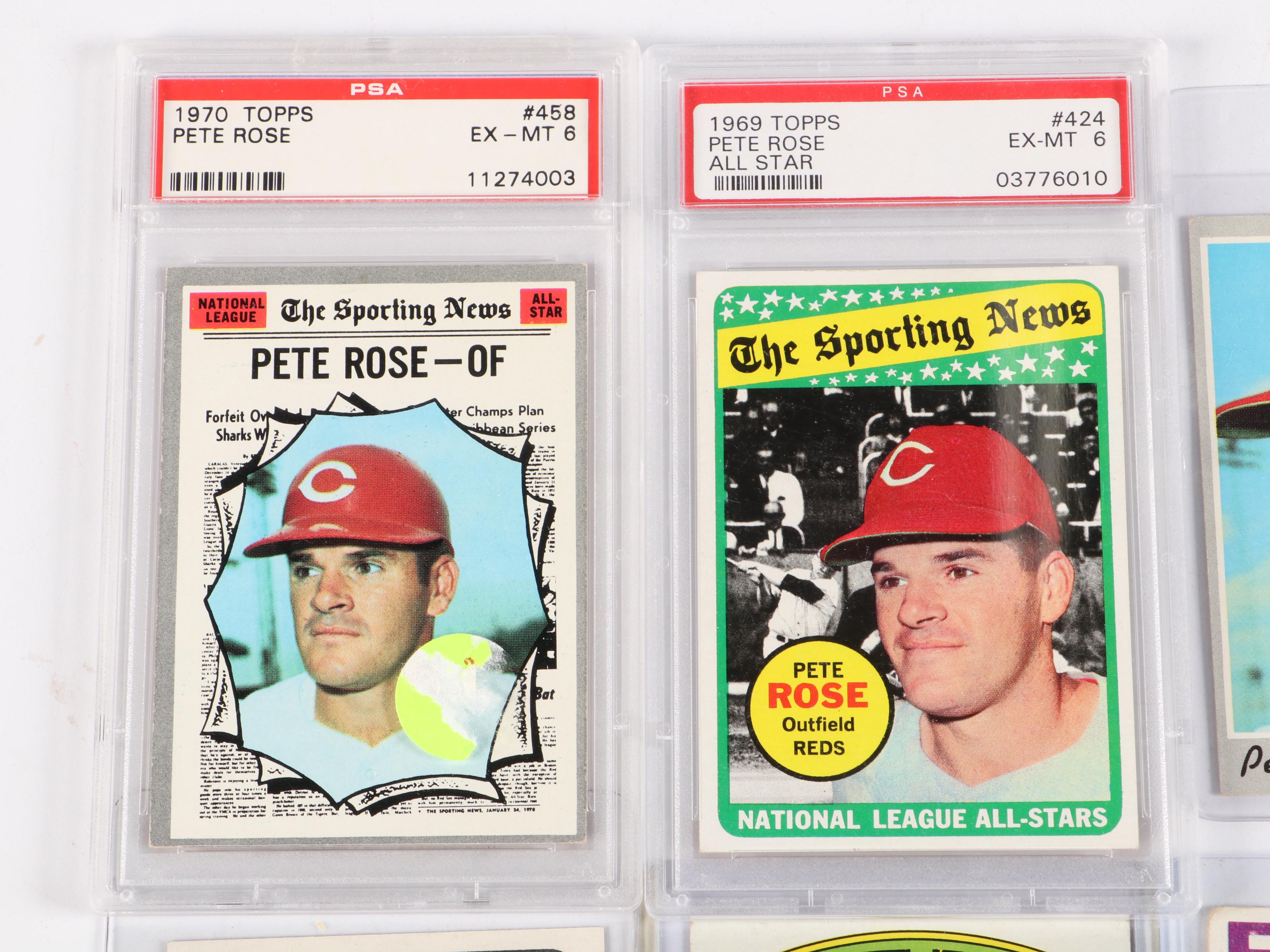 1964 Topps All-Star Rookie and Other Pete Rose Baseball Cards