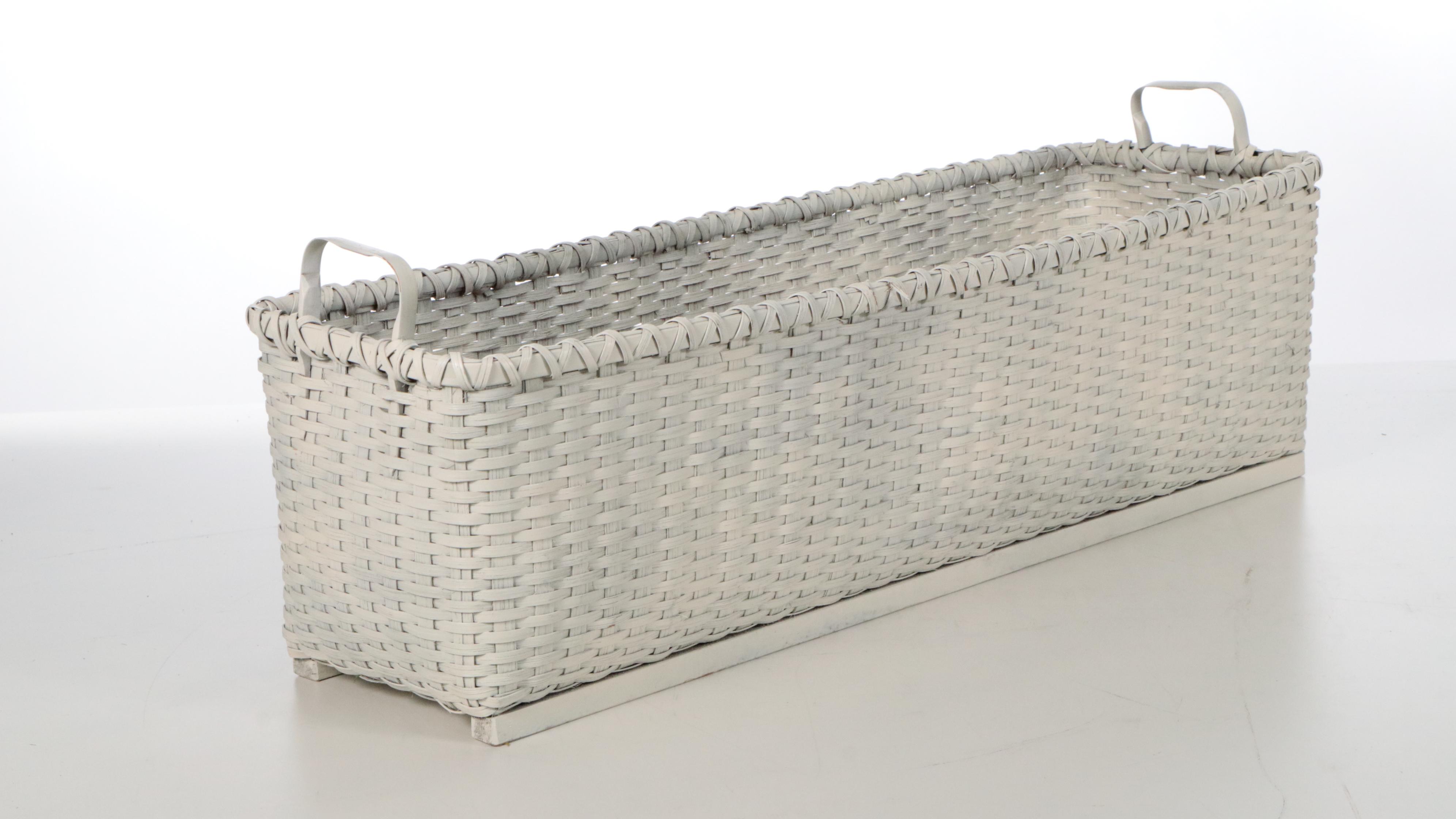 White Composite Wicker Planter Box, Faux Topiaries & Faux Lavender Tree, More