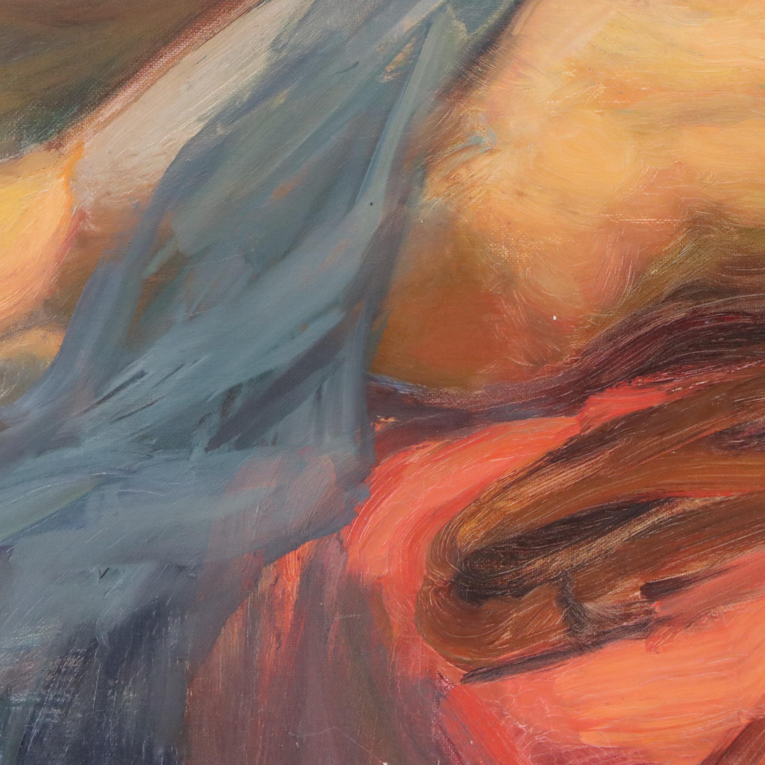 David Moeller Oil Painting of Reclining Nude, 1994